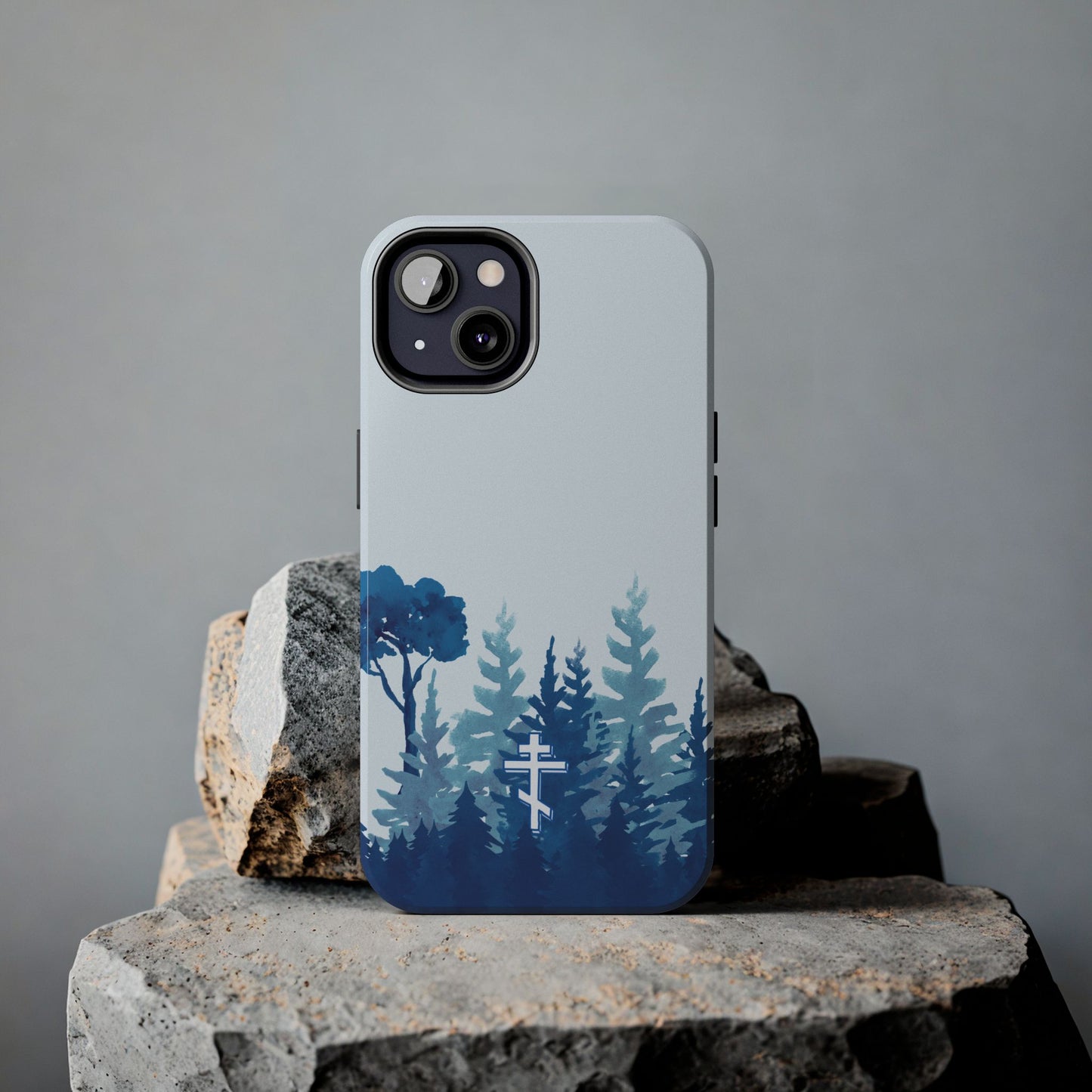 Orthodox Cross Blue Forest iPhone Case