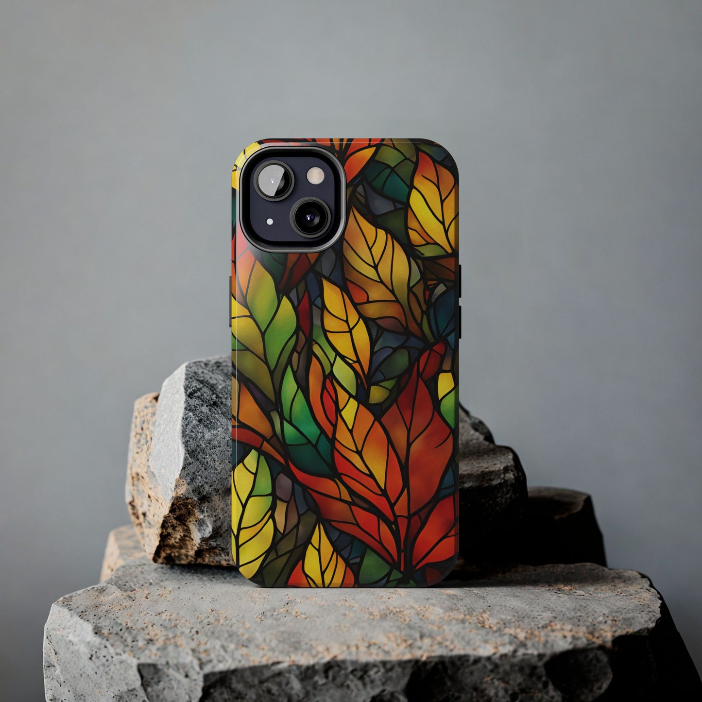 Fall Leaves Changing iPhone Case - Stained Glass Effect