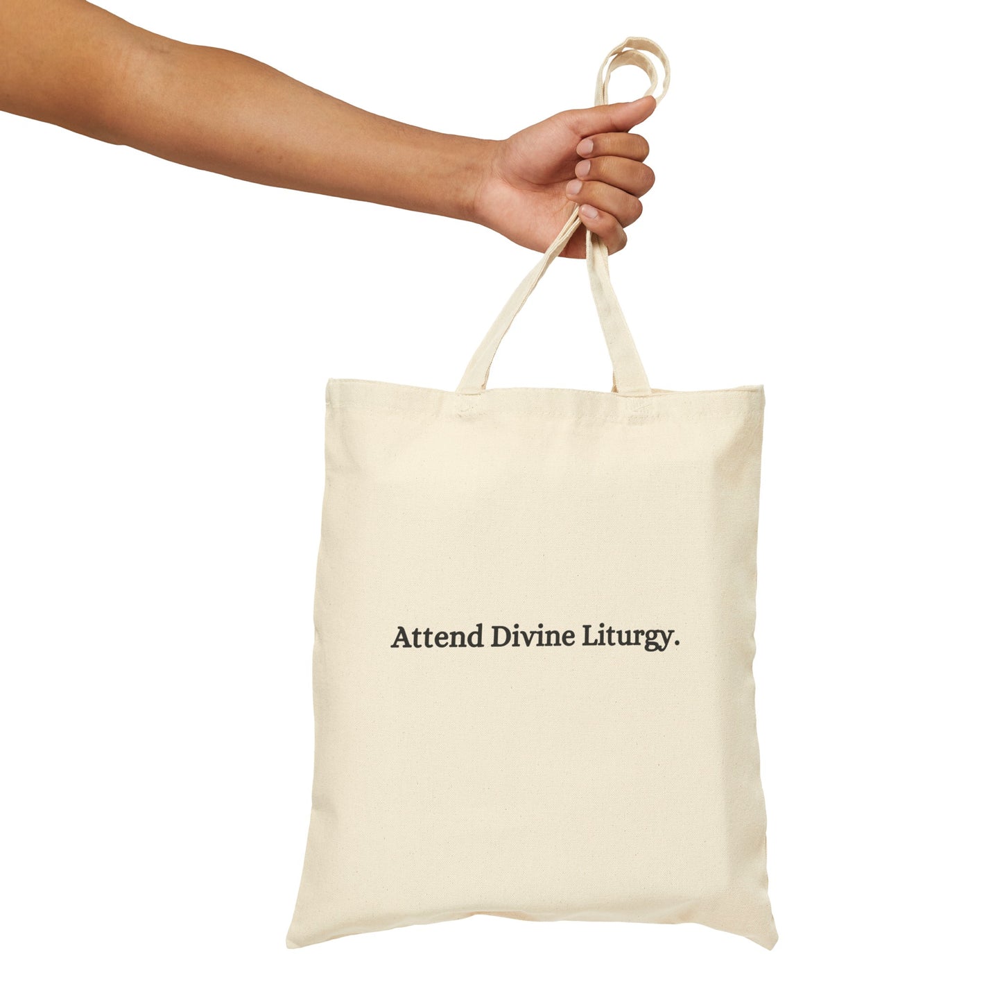 Attend Divine Liturgy Cotton Canvas Tote Bag