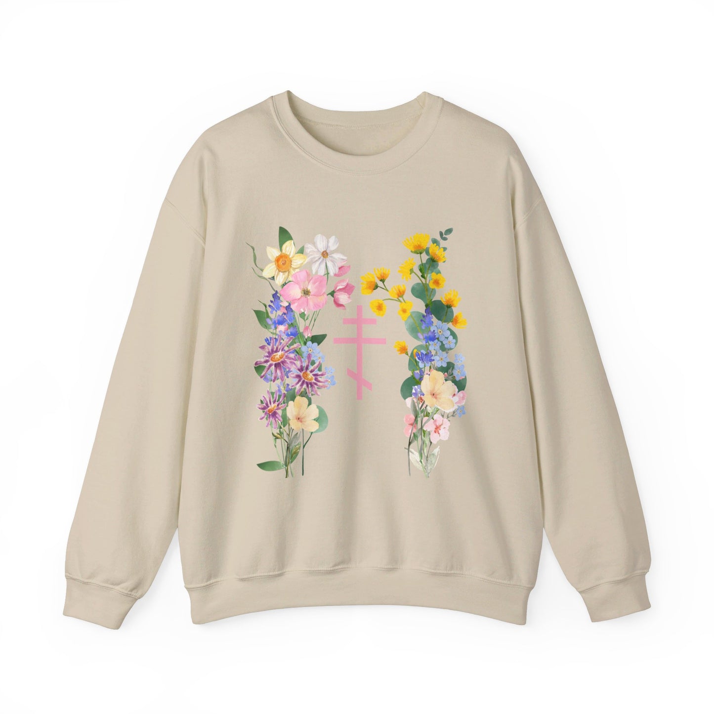 Wildflower Orthodox Cross Crewneck Sweatshirt