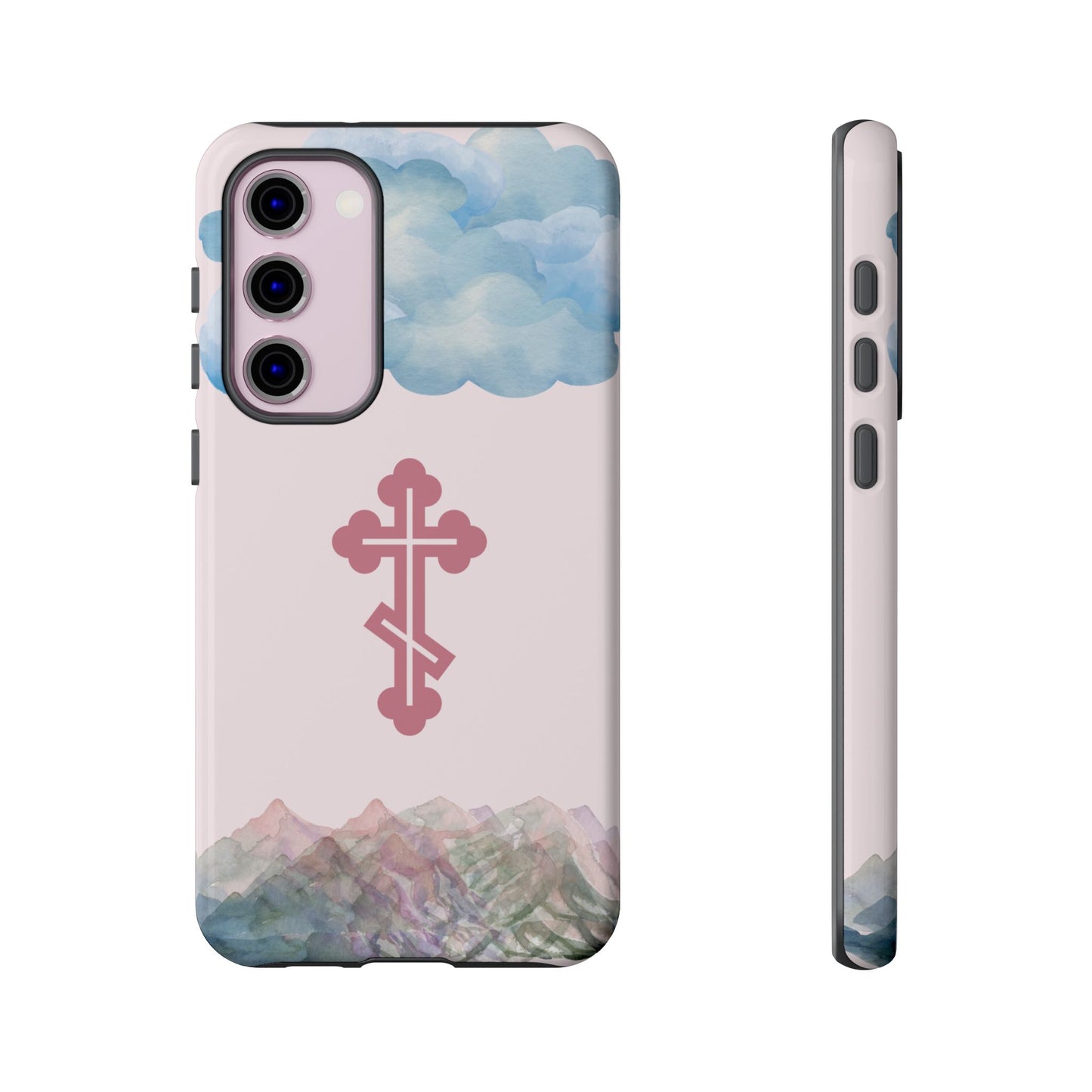 Mountain Clouds Orthodox Cross Tough Phone Case