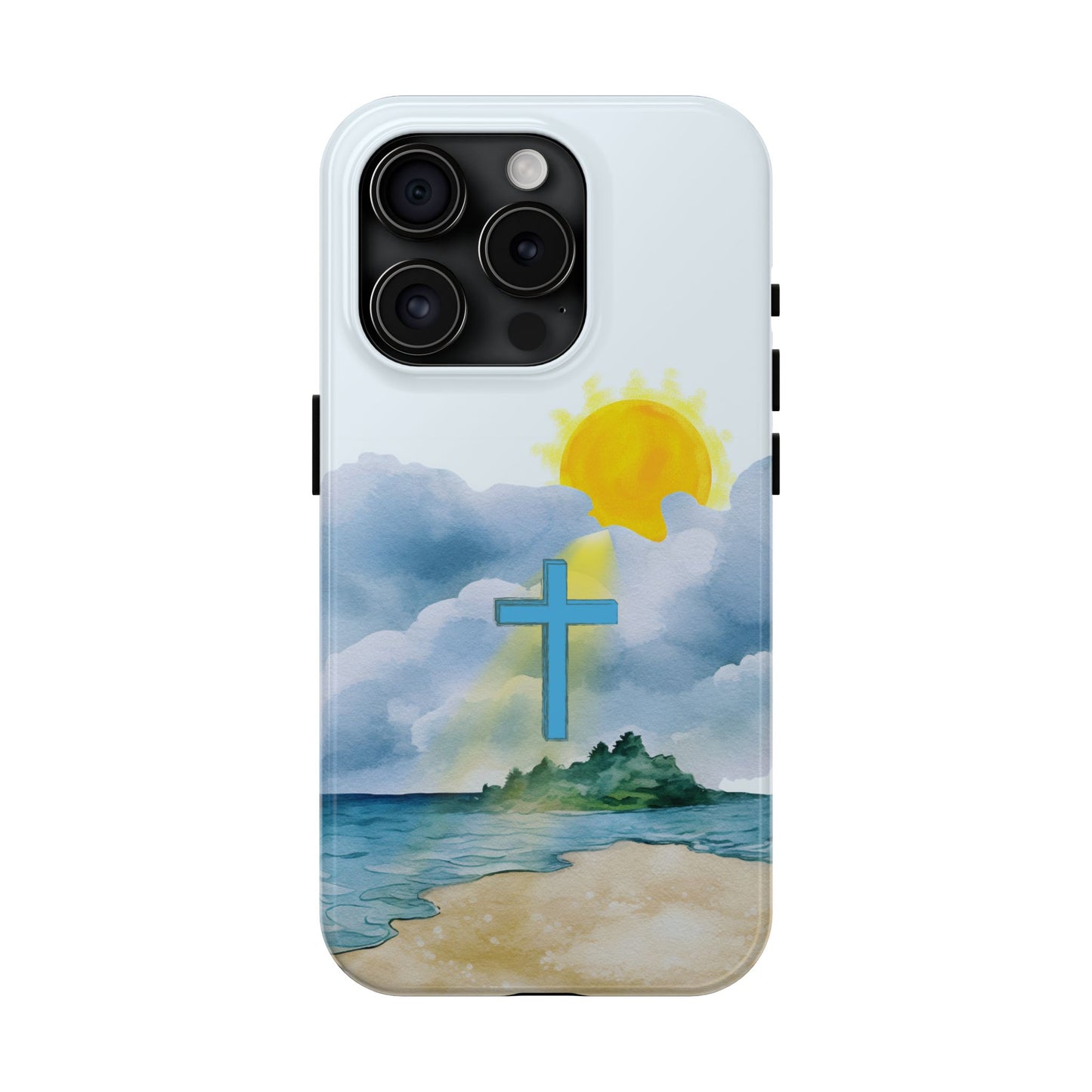 Cross Beach Scene Tough iPhone Case