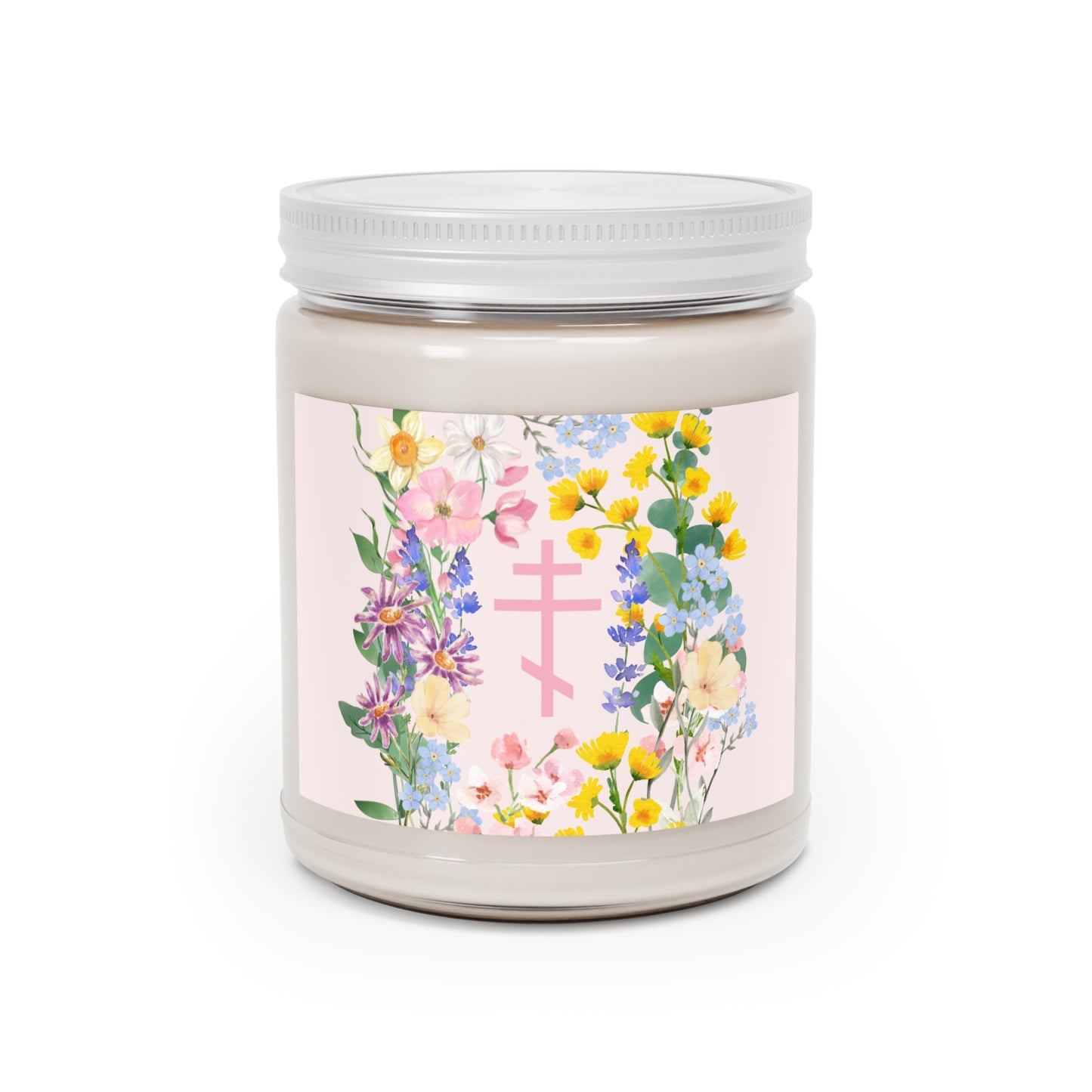 Scented Orthodox Cross Wildflower Soy Candle