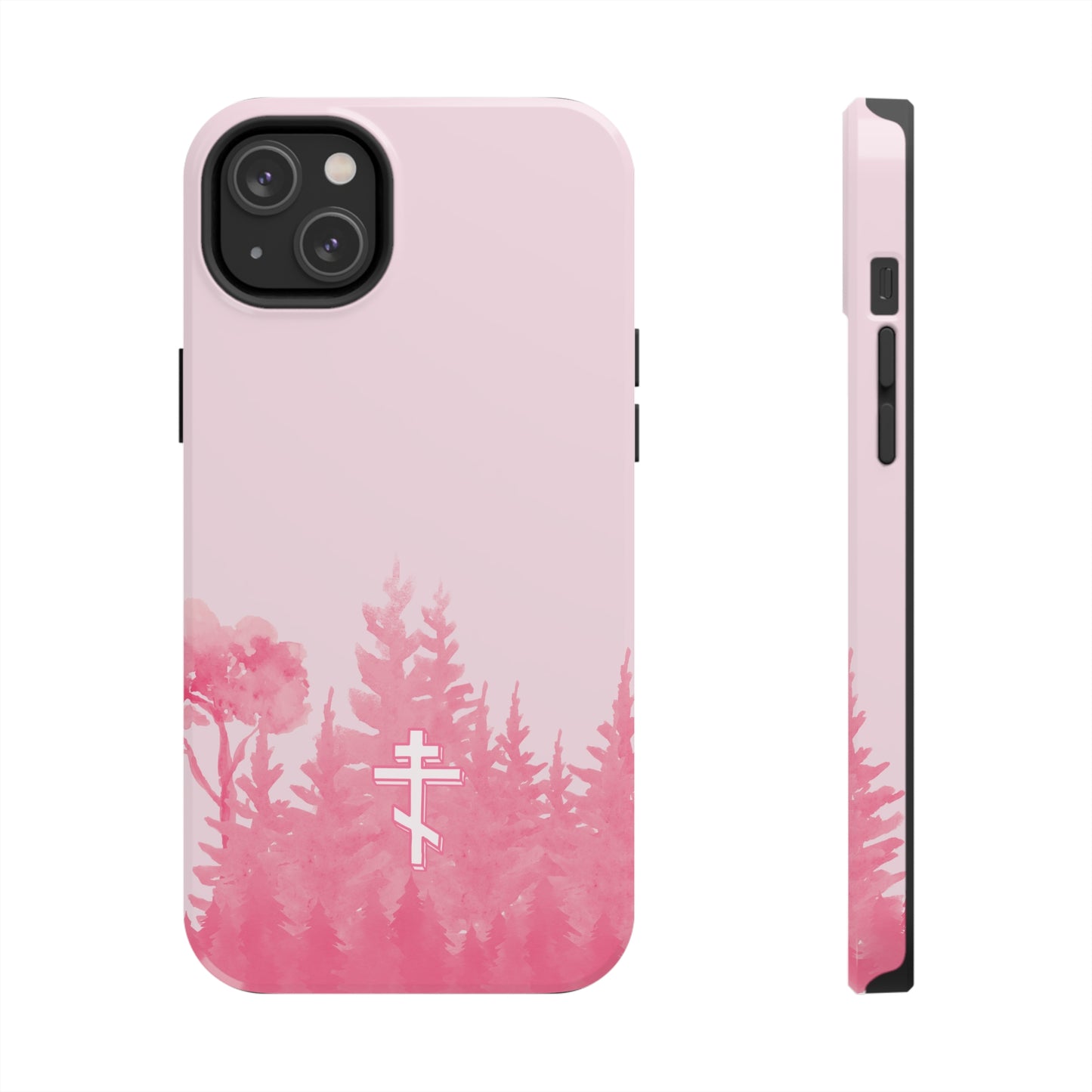 Orthodox Cross Pink Forest iPhone Case