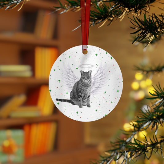 Custom Cat Angel Christmas Ornament