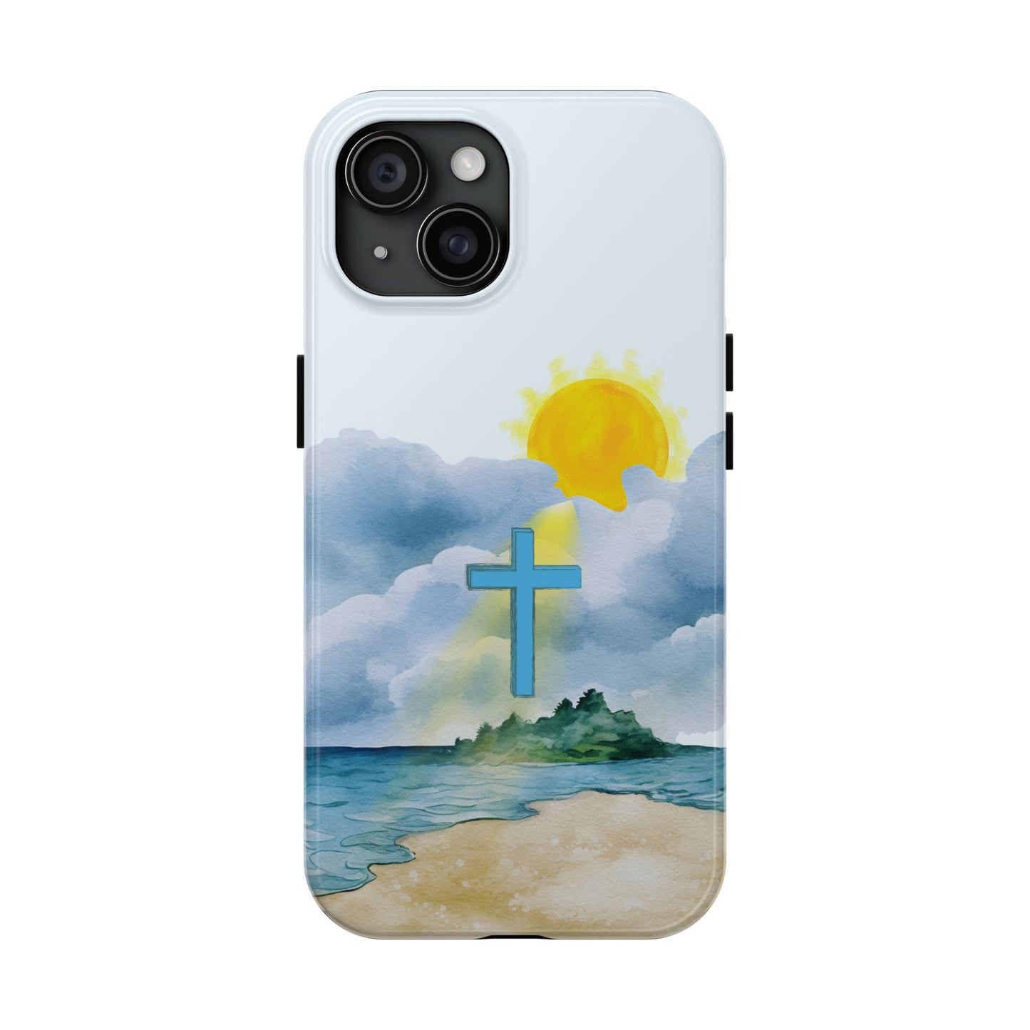 Cross Beach Scene Tough iPhone Case