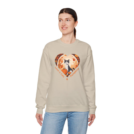 Love is Cats & Pumpkins Autumn Sweatshirt