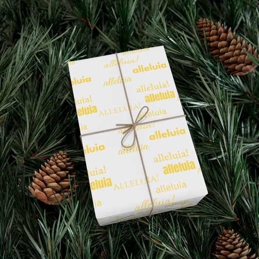 Alleluia Christmas Gift Wrap Papers Yellow