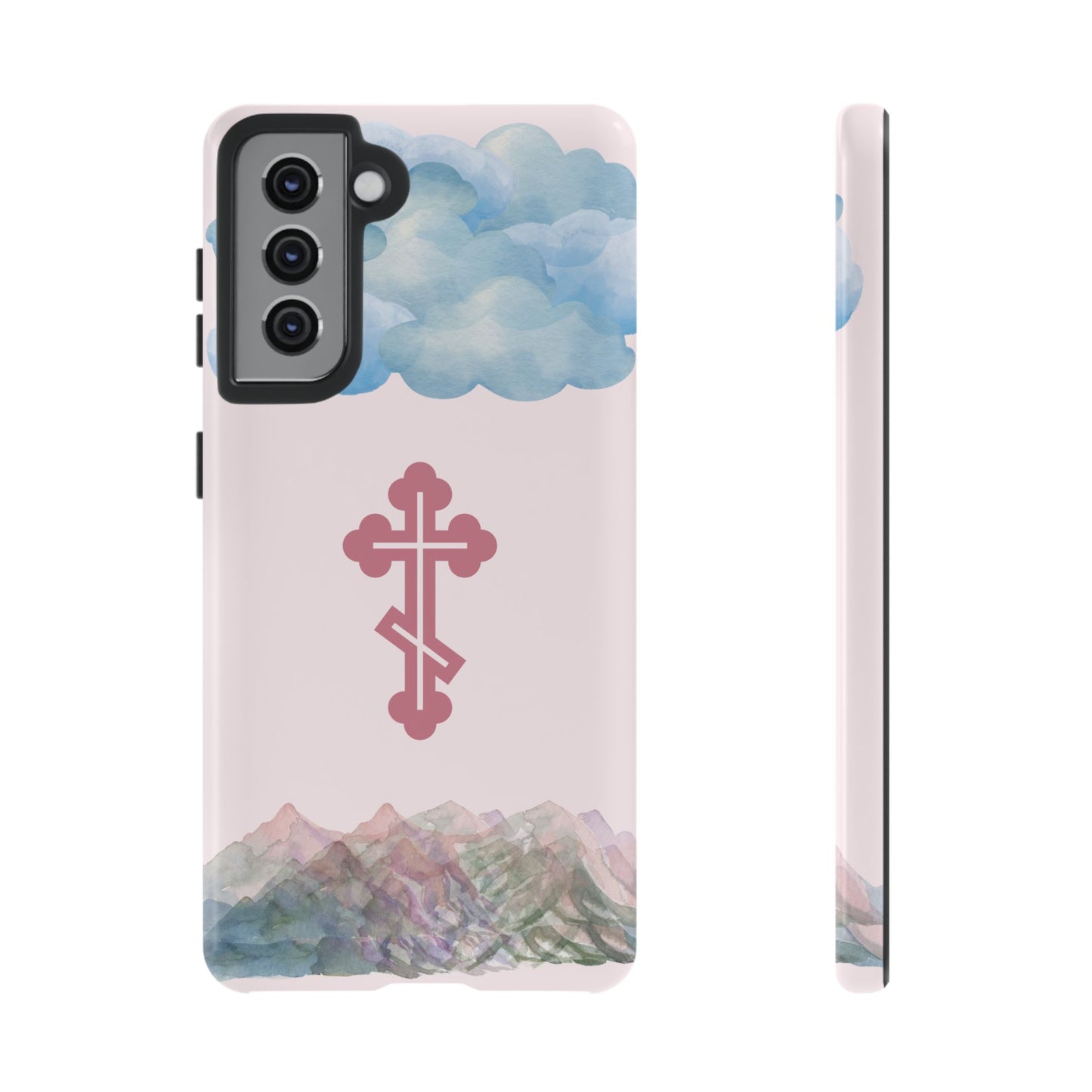 Mountain Clouds Orthodox Cross Tough Phone Case