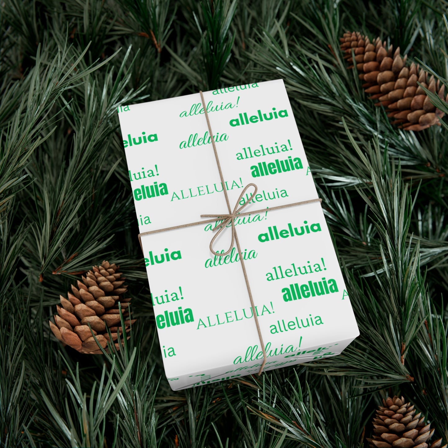 Alleluia Christmas Gift Wrap Papers Green