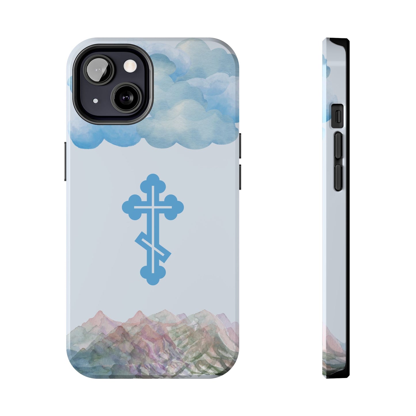 Mountain Clouds Orthodox Cross Tough iPhone Case