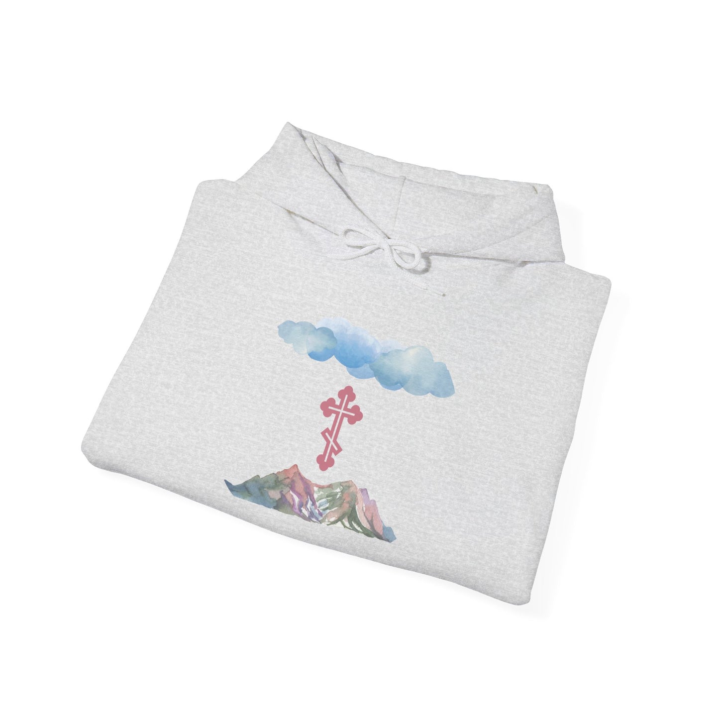 Orthodox Cross Mountain & Clouds Hoodie