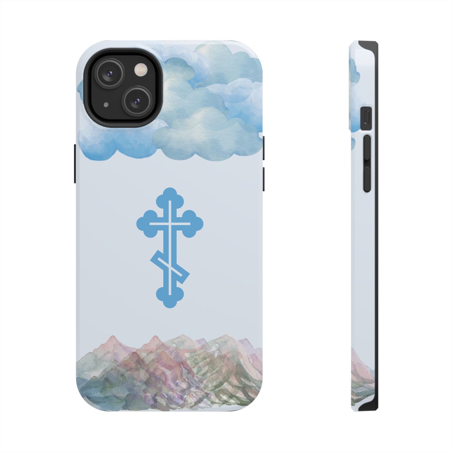 Mountain Clouds Orthodox Cross Tough iPhone Case