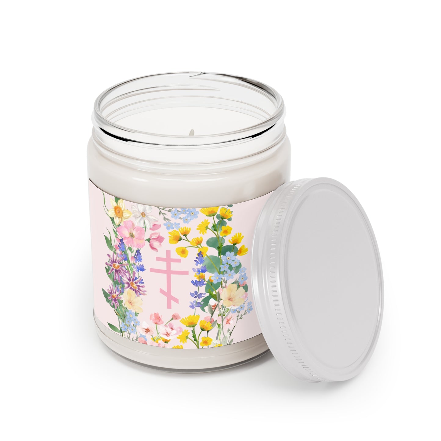 Scented Orthodox Cross Wildflower Soy Candle