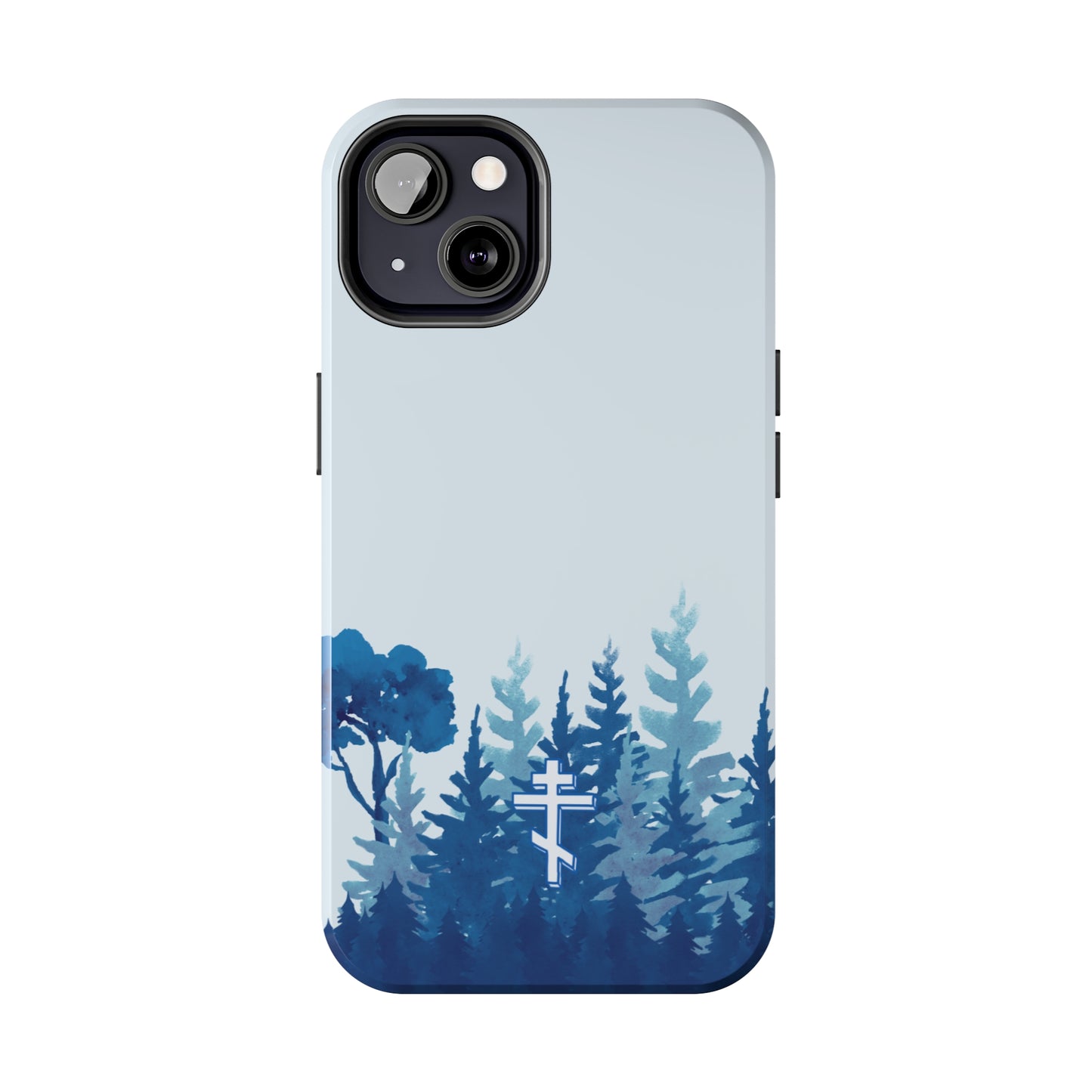 Orthodox Cross Blue Forest Tough iPhone Case