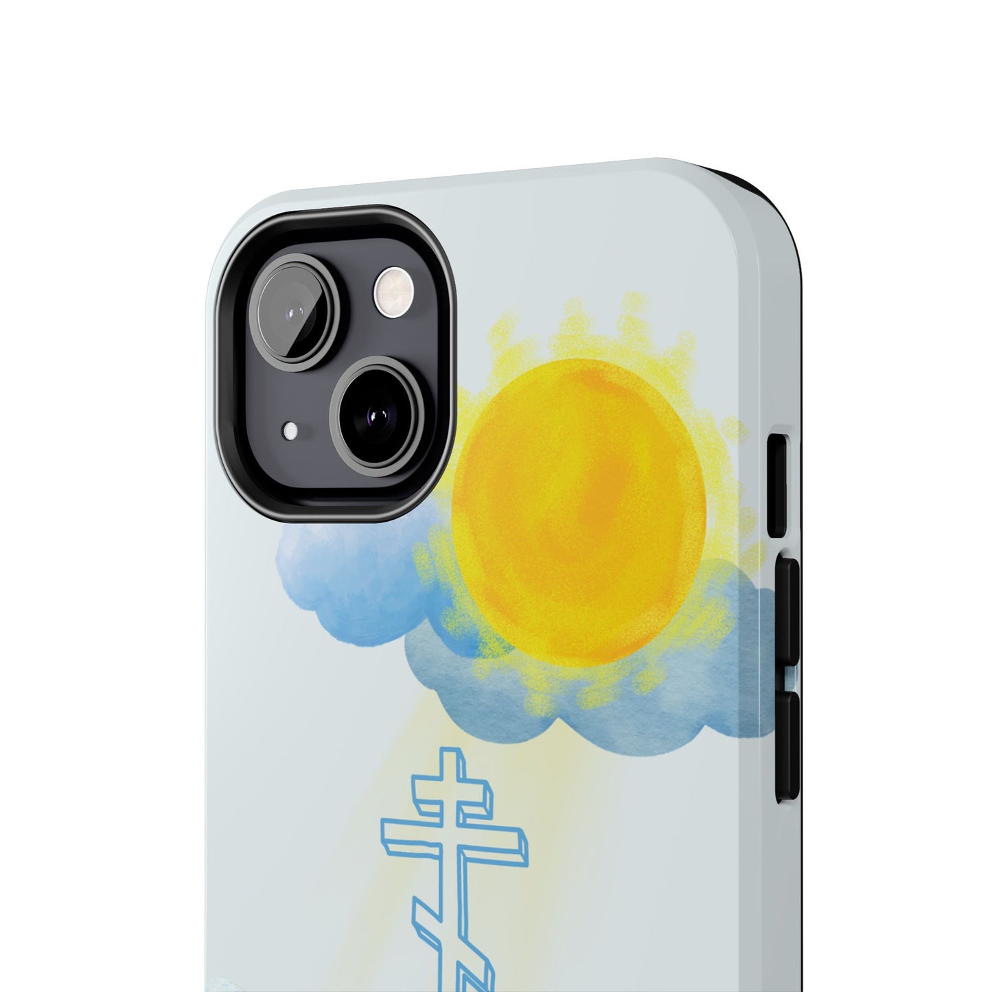 Sunrise Mountain Scene Orthodox Cross Tough iPhone Case