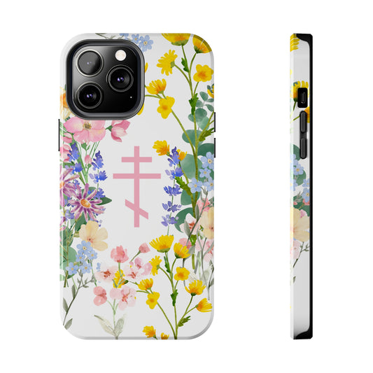 Wildflowers Orthodox Cross Tough iPhone Case