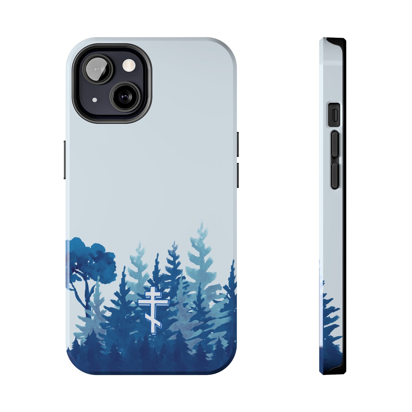 Orthodox Cross Blue Forest Tough iPhone Case