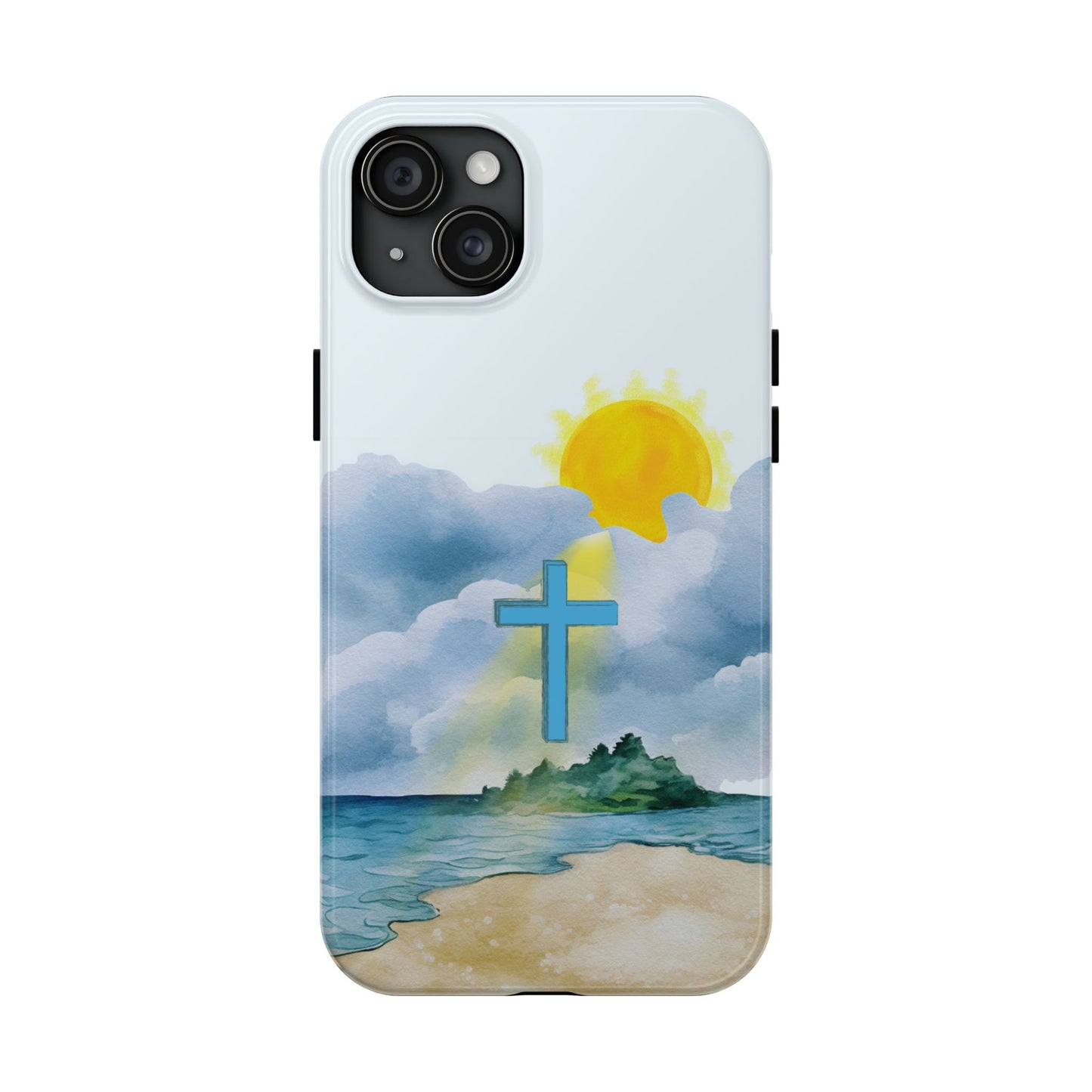 Cross Beach Scene Tough iPhone Case