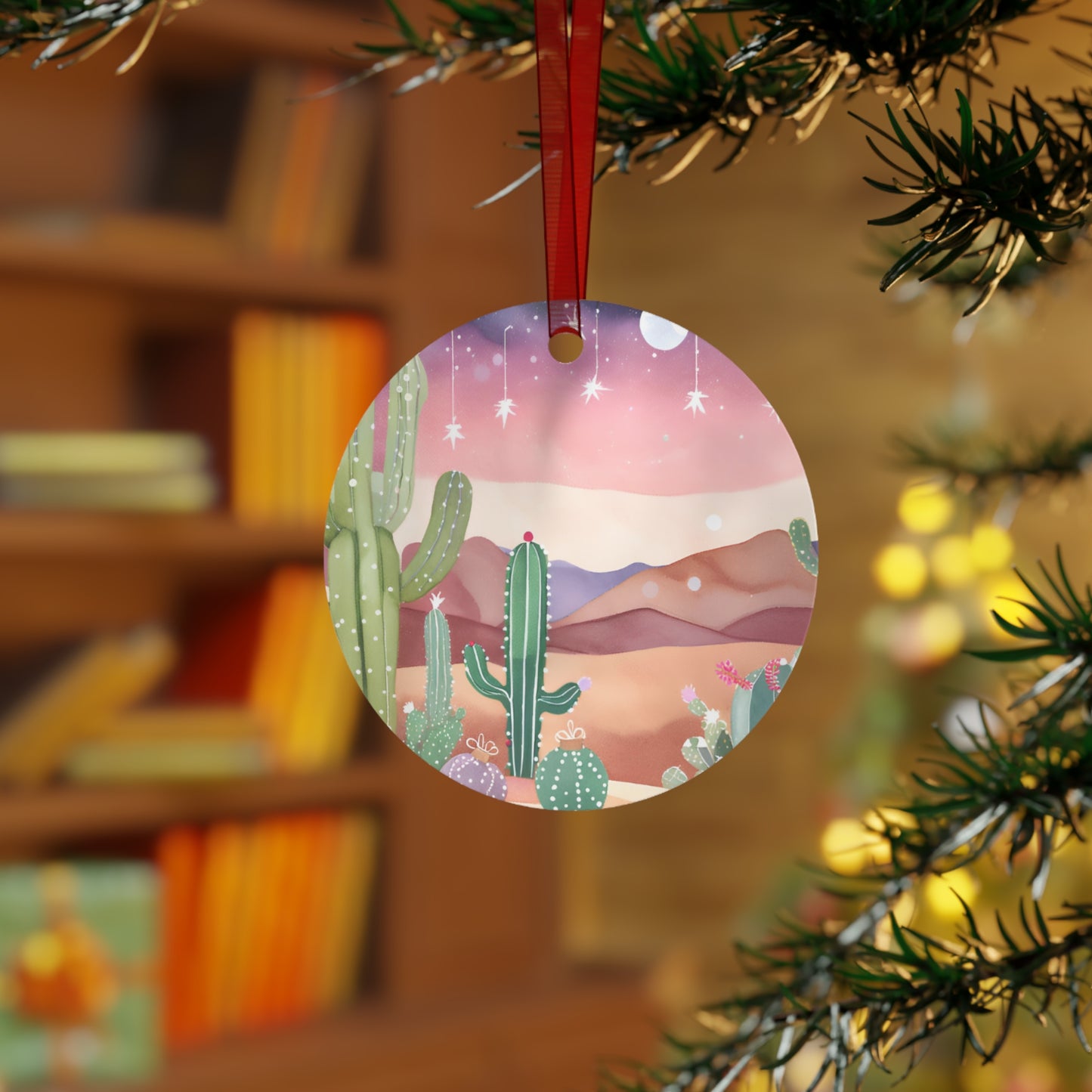 Desert Christmas Metal Ornament