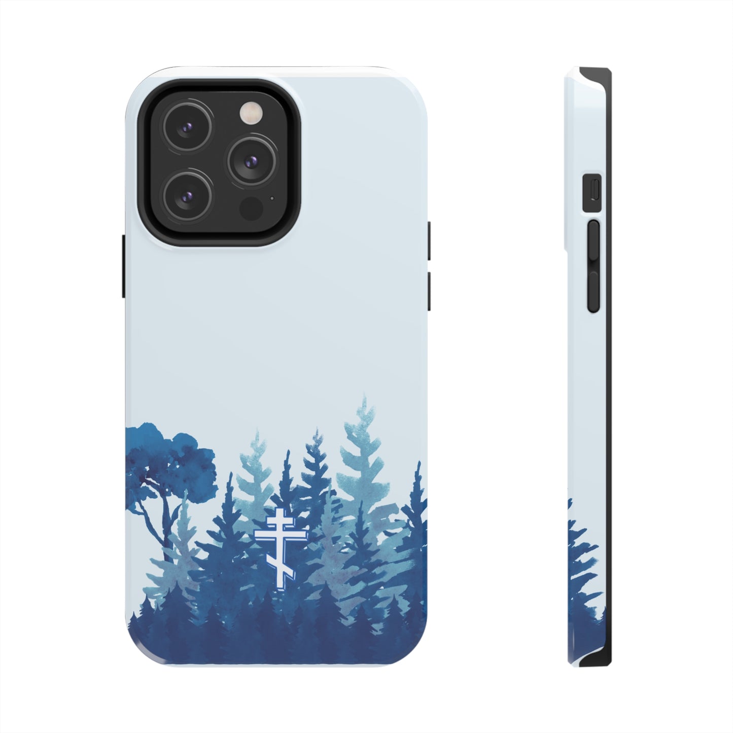 Orthodox Cross Blue Forest Tough iPhone Case