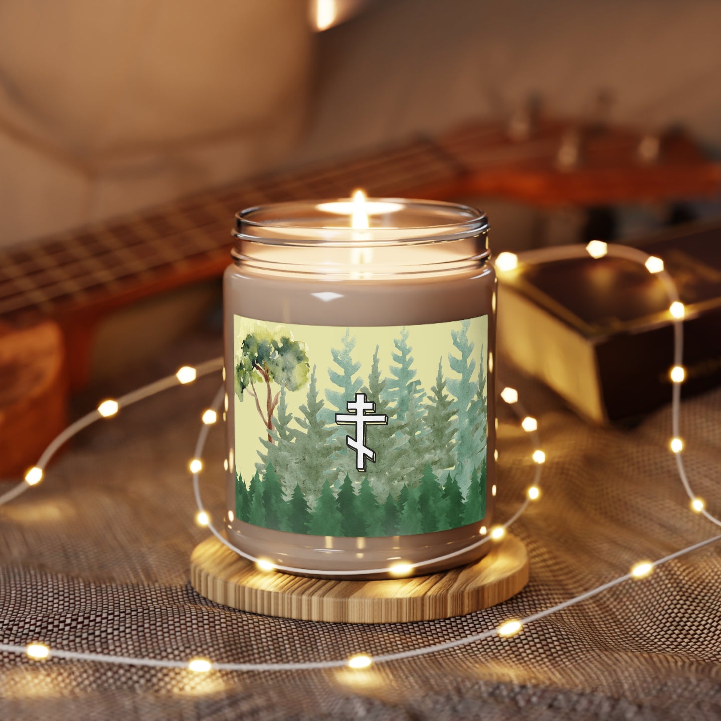 Scented Soy Candle ~ Orthodox Cross Forest