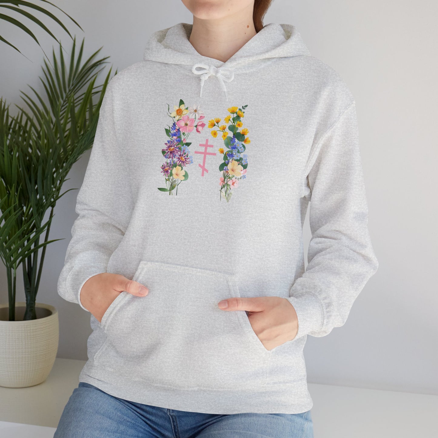 Wildflower Orthodox Cross Women Hoodie