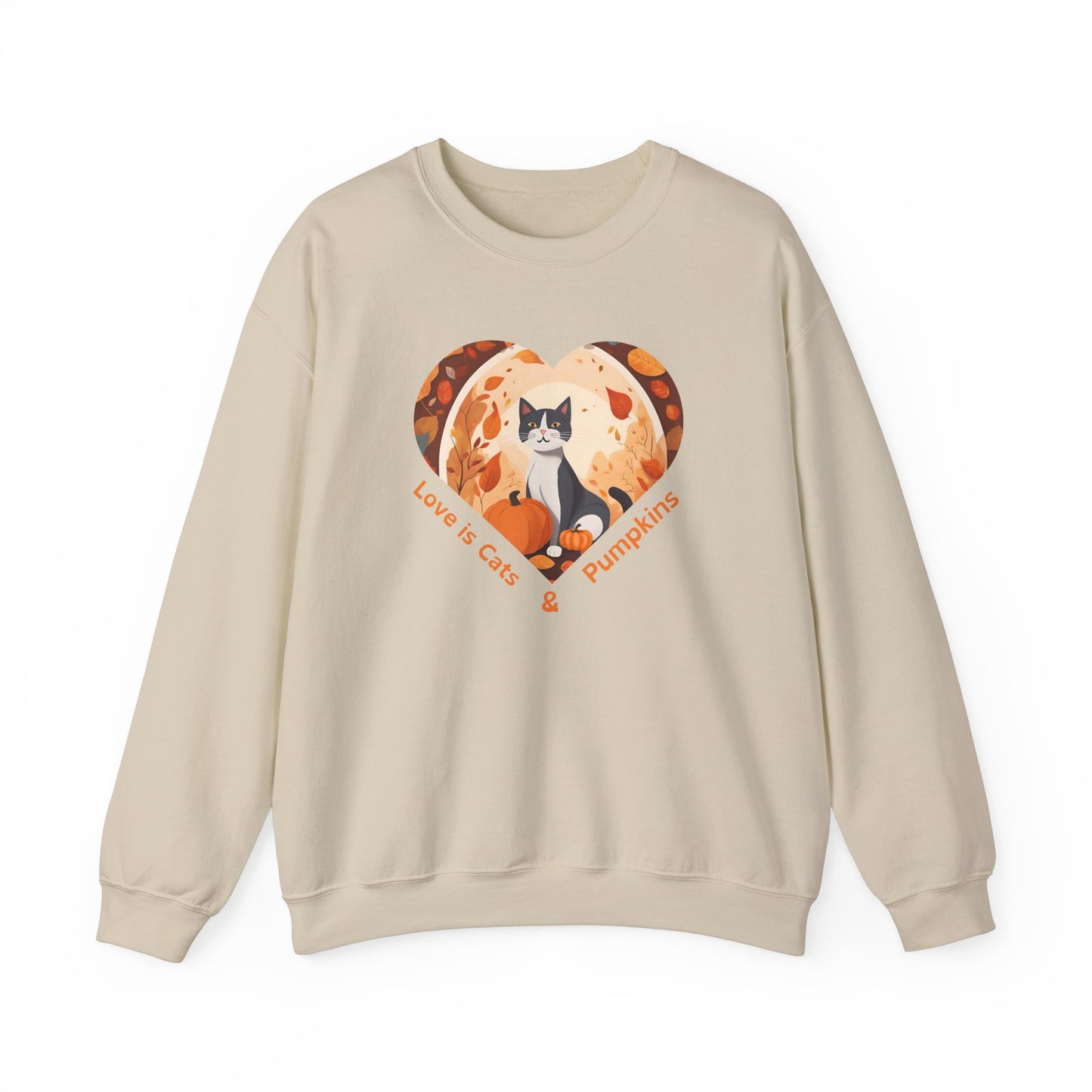 Love is Cats & Pumpkins Autumn Sweatshirt