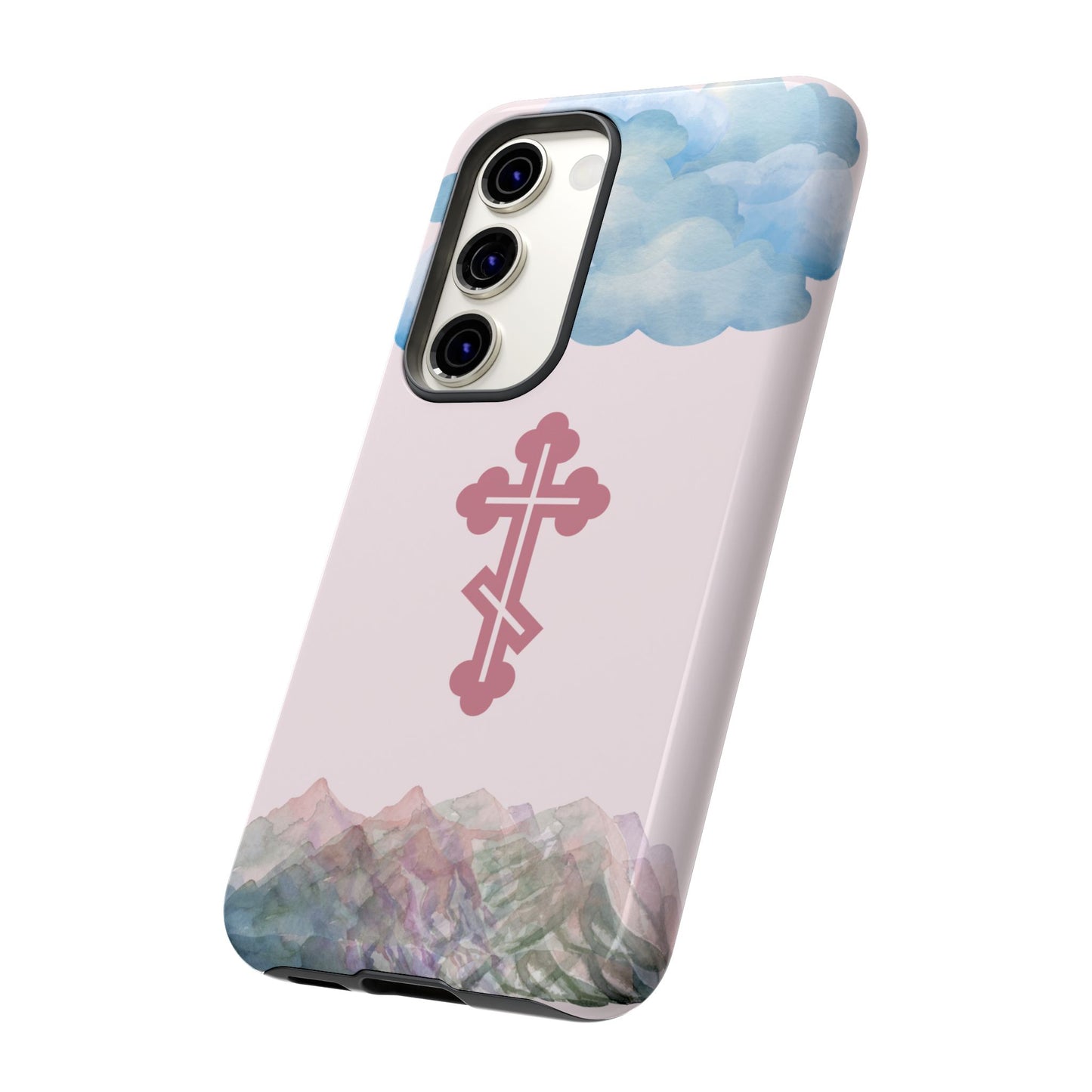 Mountain Clouds Orthodox Cross Tough Phone Case