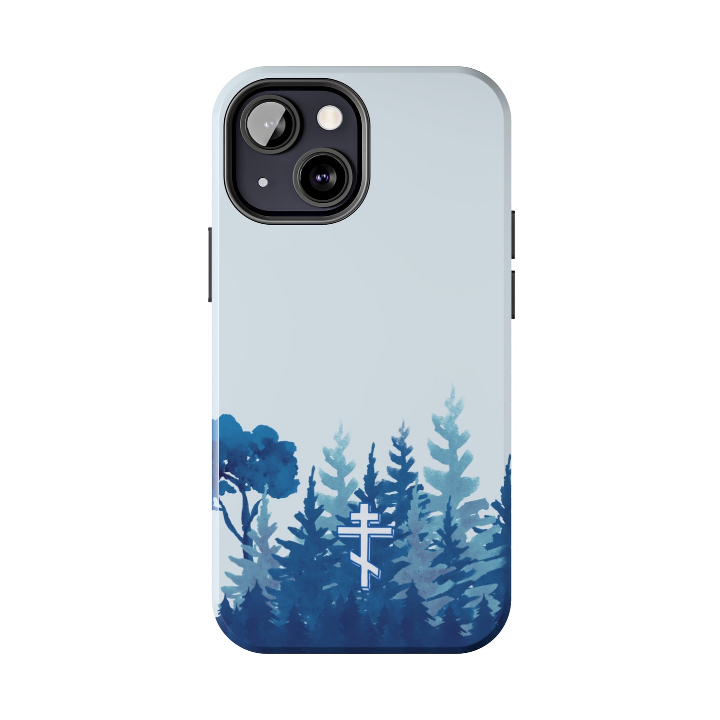 Orthodox Cross Blue Forest Tough iPhone Case