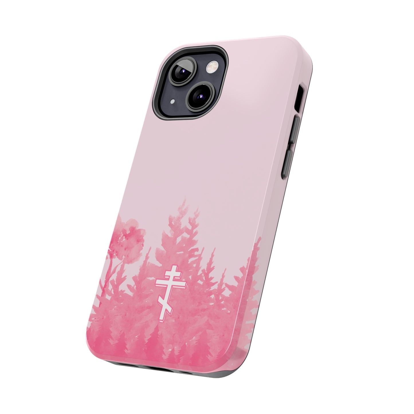 Orthodox Cross Pink Forest iPhone Case