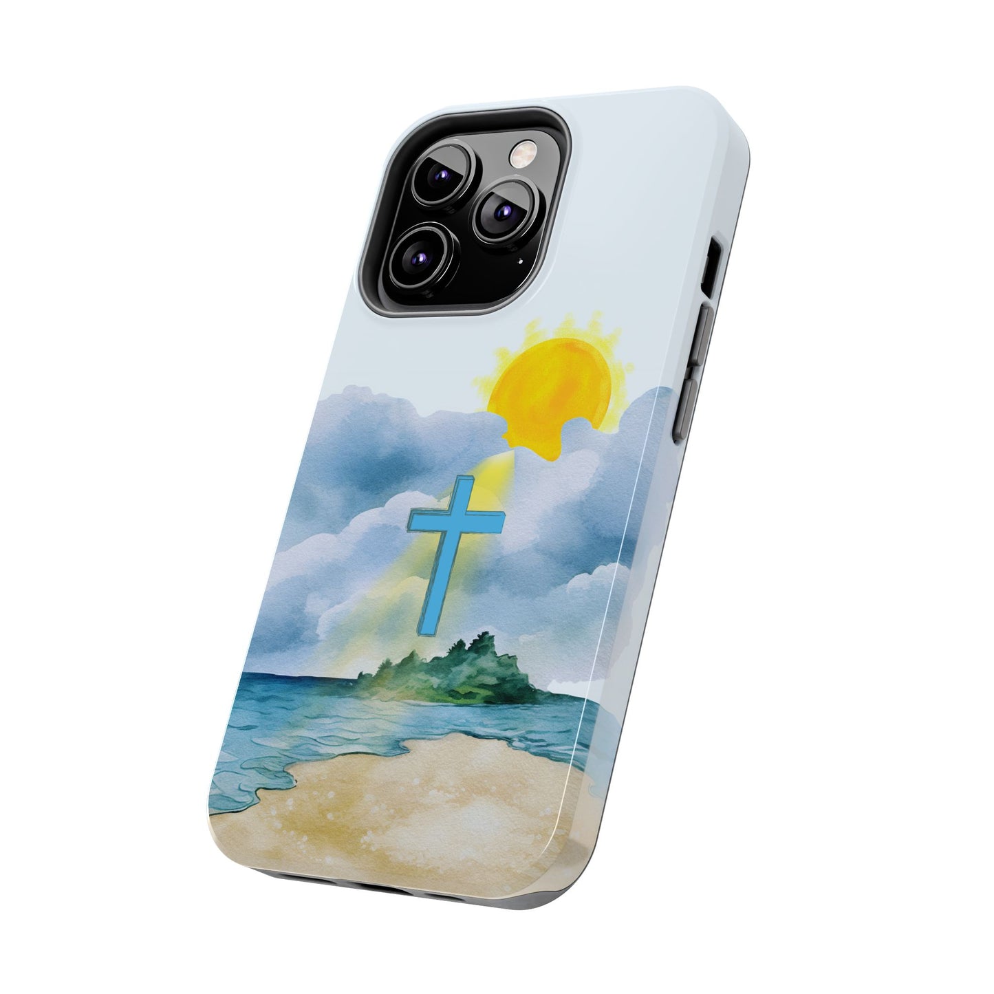 Cross Beach Scene Tough iPhone Case