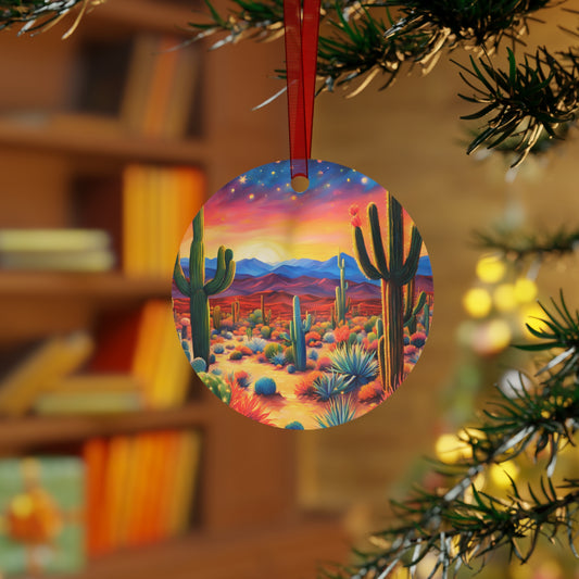 Desert Christmas Metal Ornament