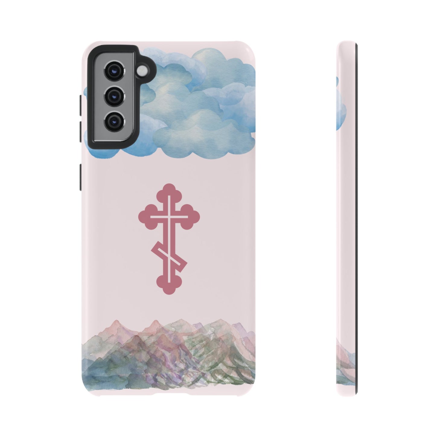 Mountain Clouds Orthodox Cross Tough Phone Case