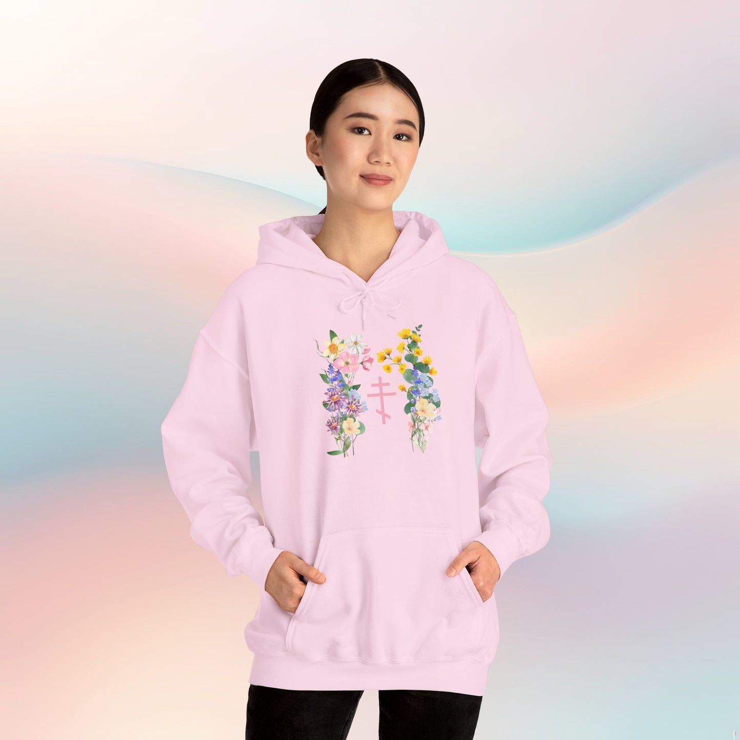 Wildflower Orthodox Cross Women Hoodie