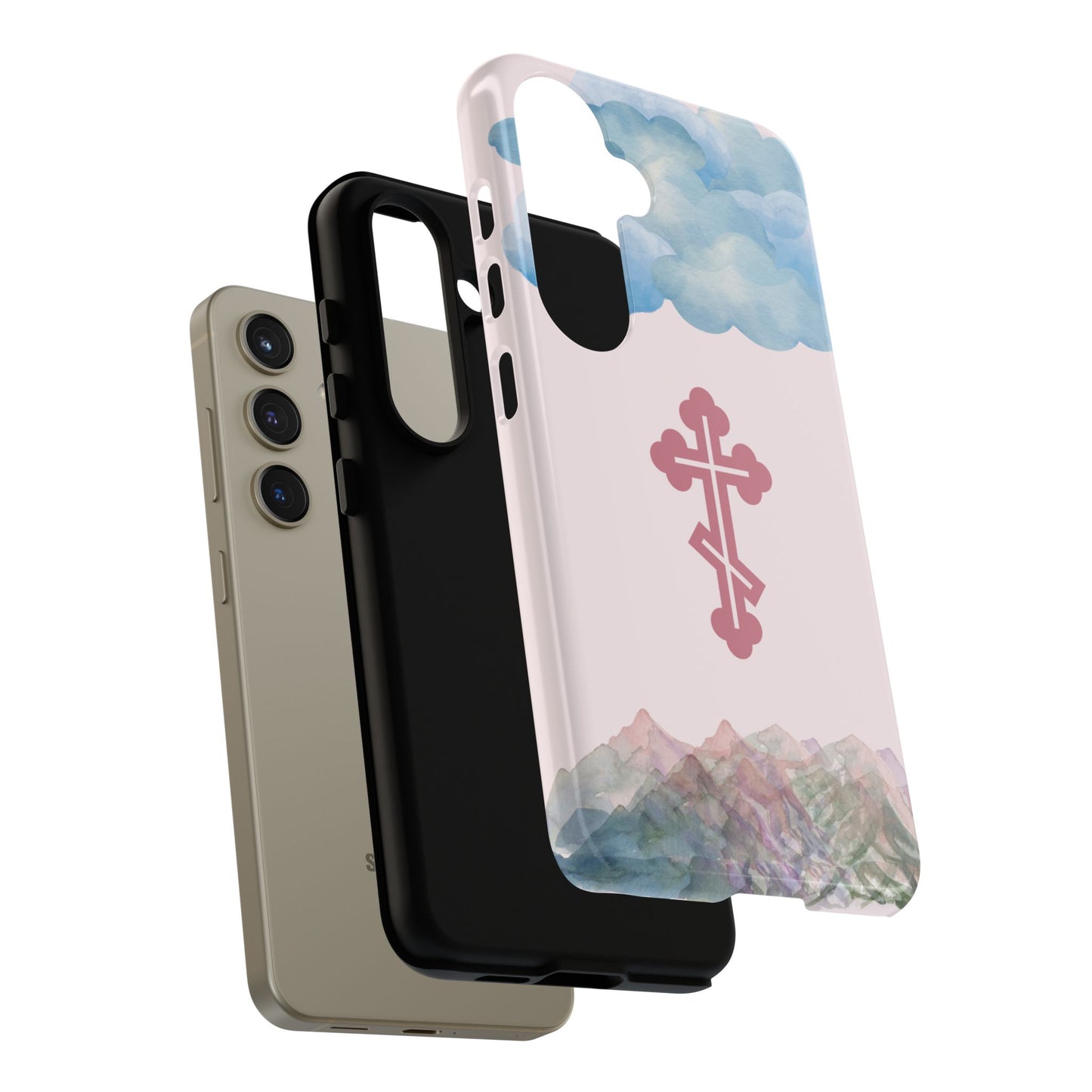 Mountain Clouds Orthodox Cross Tough Phone Case