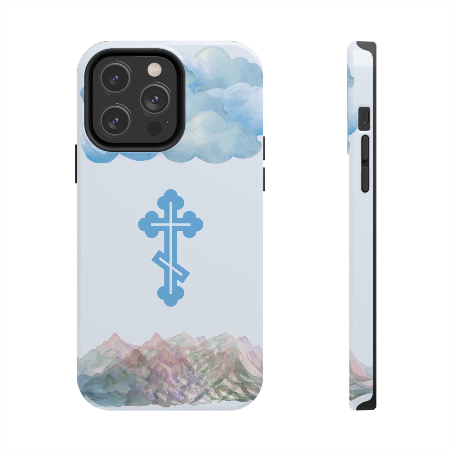 Mountain Clouds Orthodox Cross Tough iPhone Case