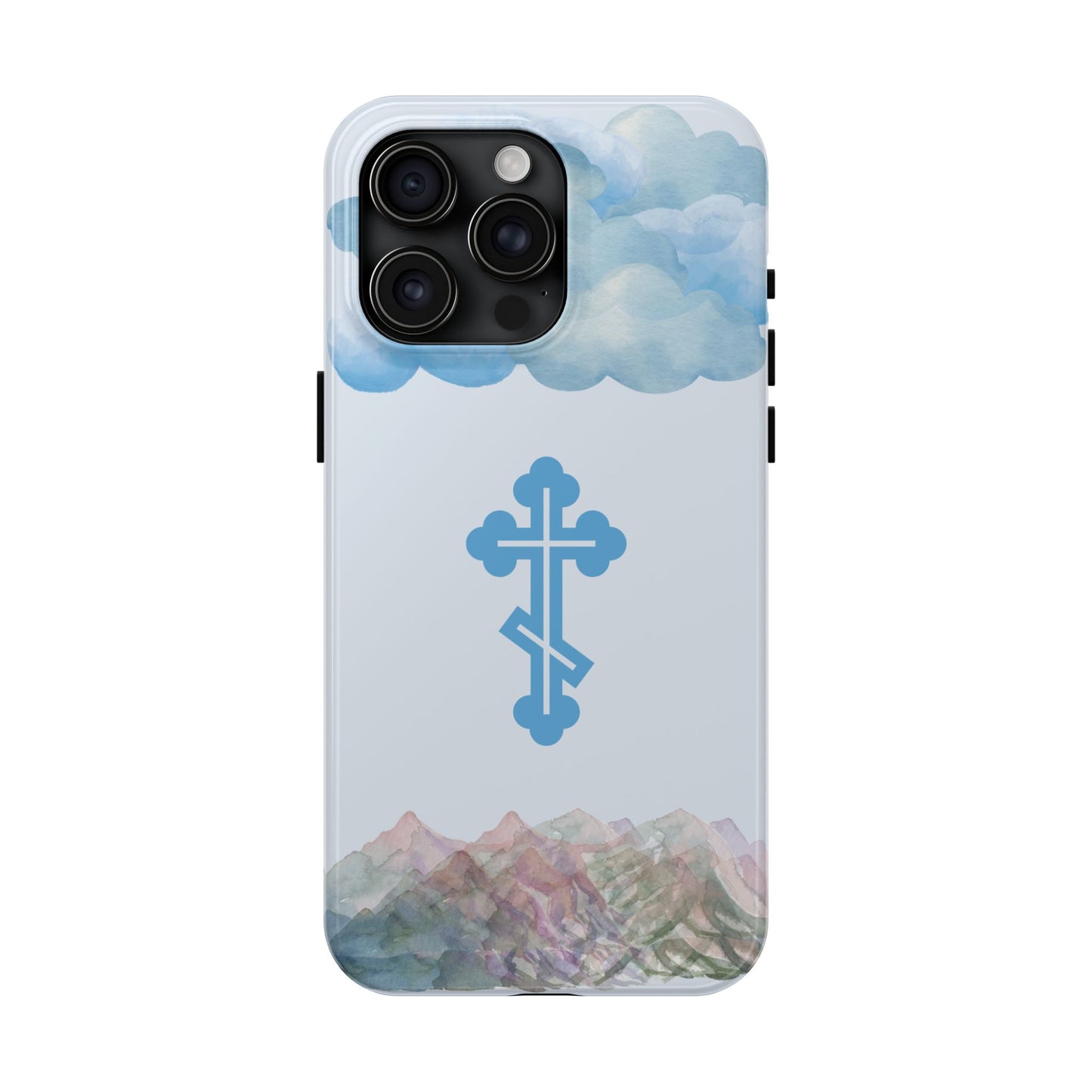 Mountain Clouds Orthodox Cross Tough iPhone Case