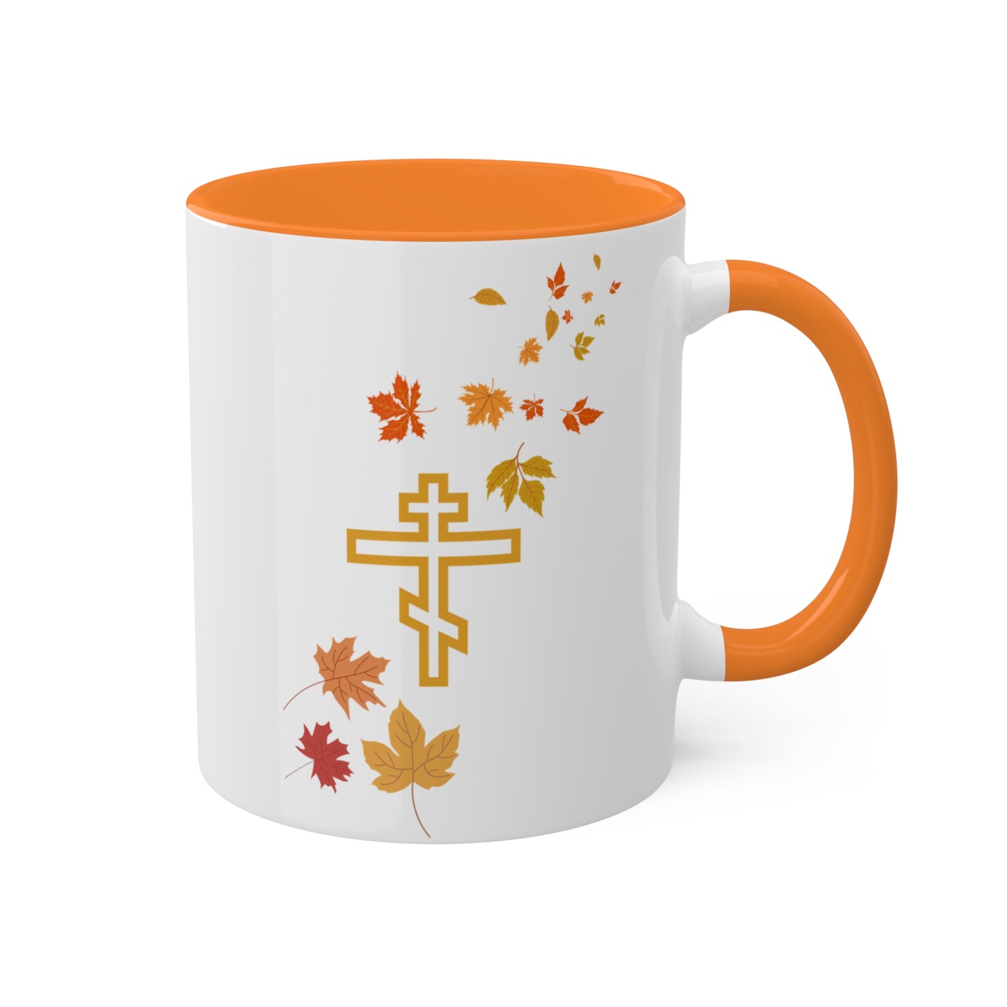 Autumn Leaves Orthodox Cross Coffee Mug