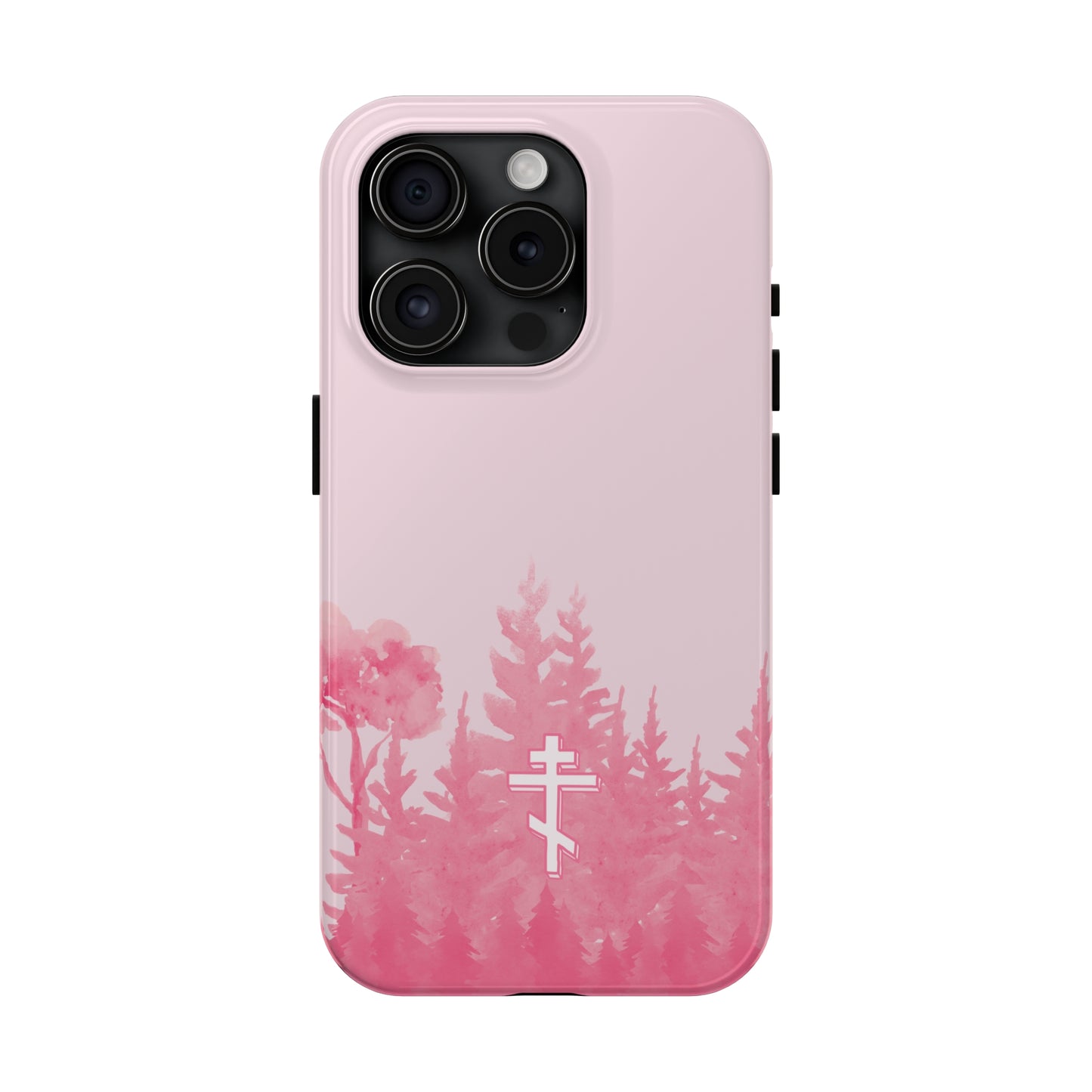 Orthodox Cross Pink Forest iPhone Case