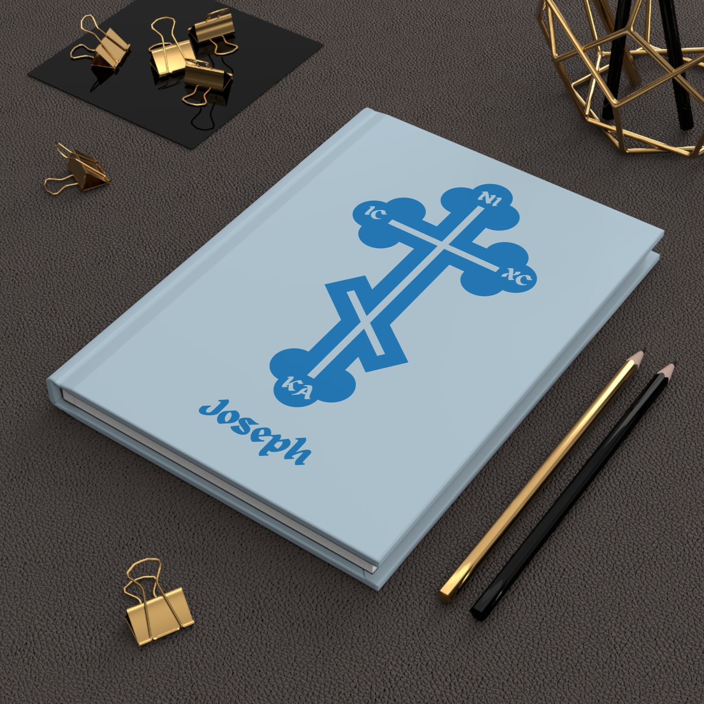 Personalized Orthodox Cross Saint Seraphim of Sarov Prayer Journal - Hardcover Journal Matte