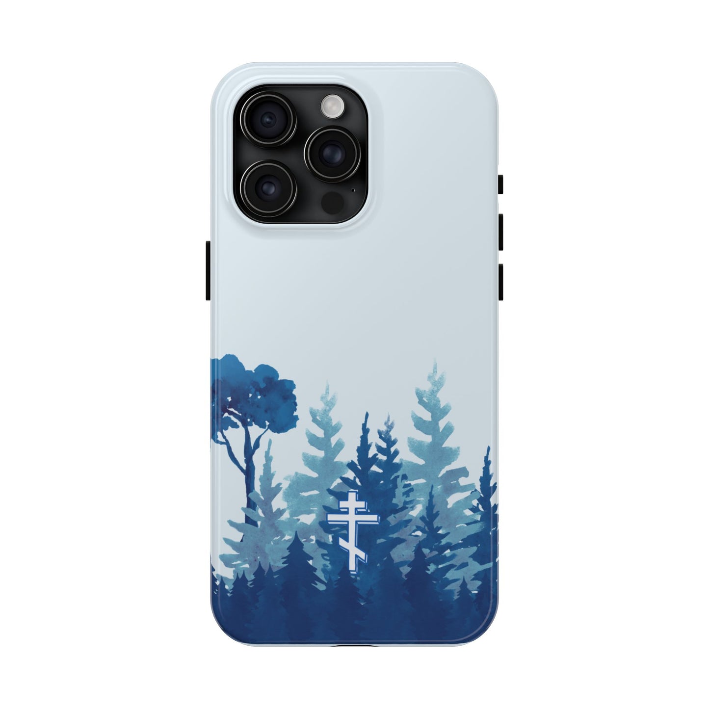 Orthodox Cross Blue Forest iPhone Case