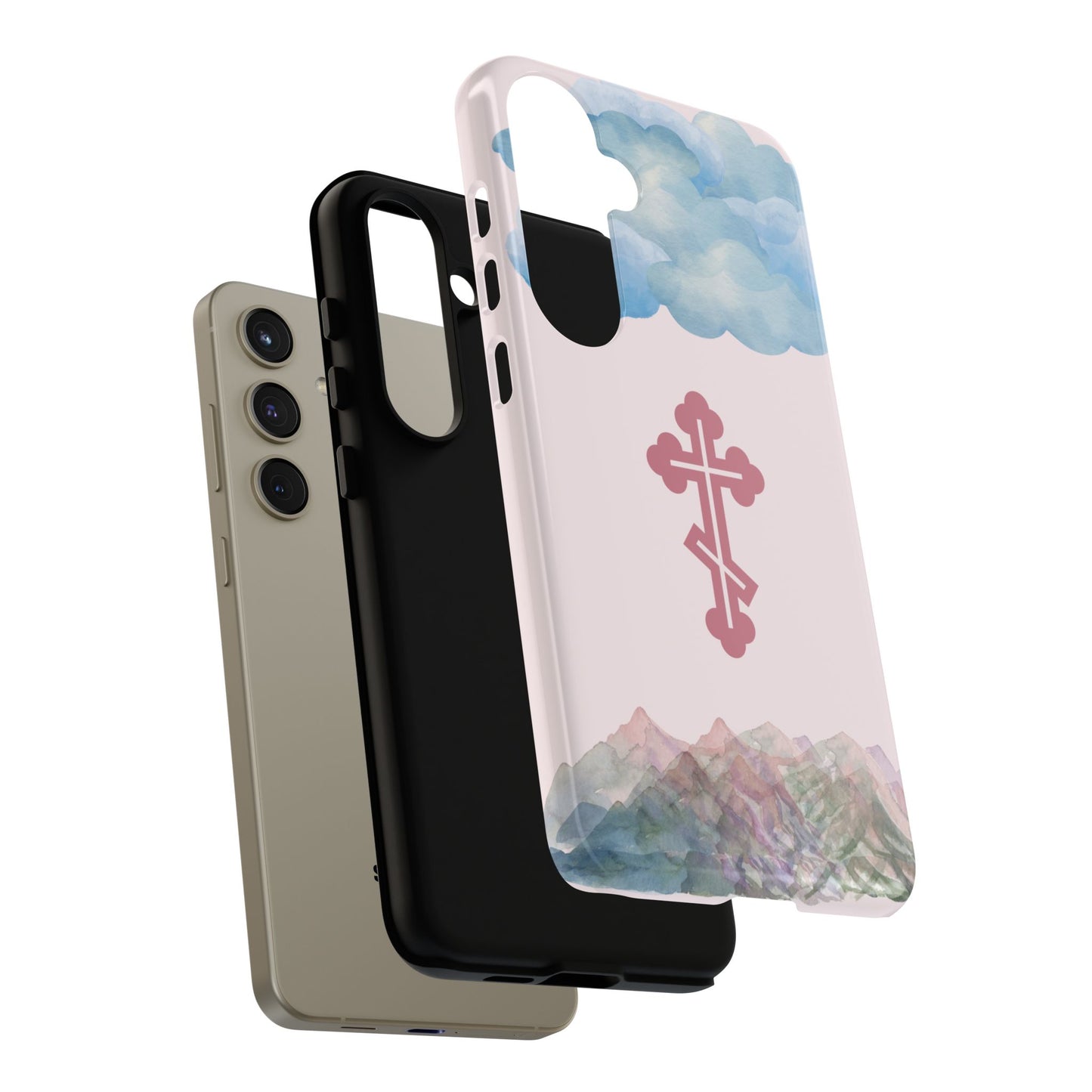 Mountain Clouds Orthodox Cross Tough Phone Case