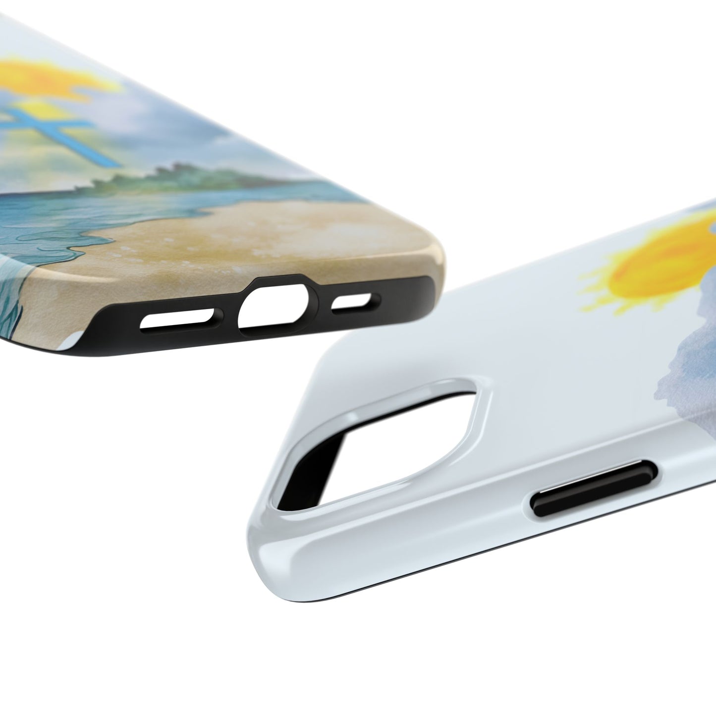 Cross Beach Scene Tough iPhone Case