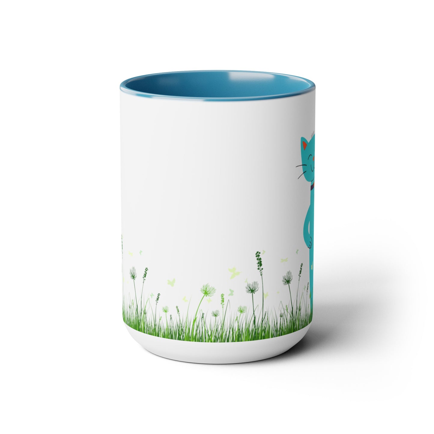 Happy Cat Giving You a Flower Mug