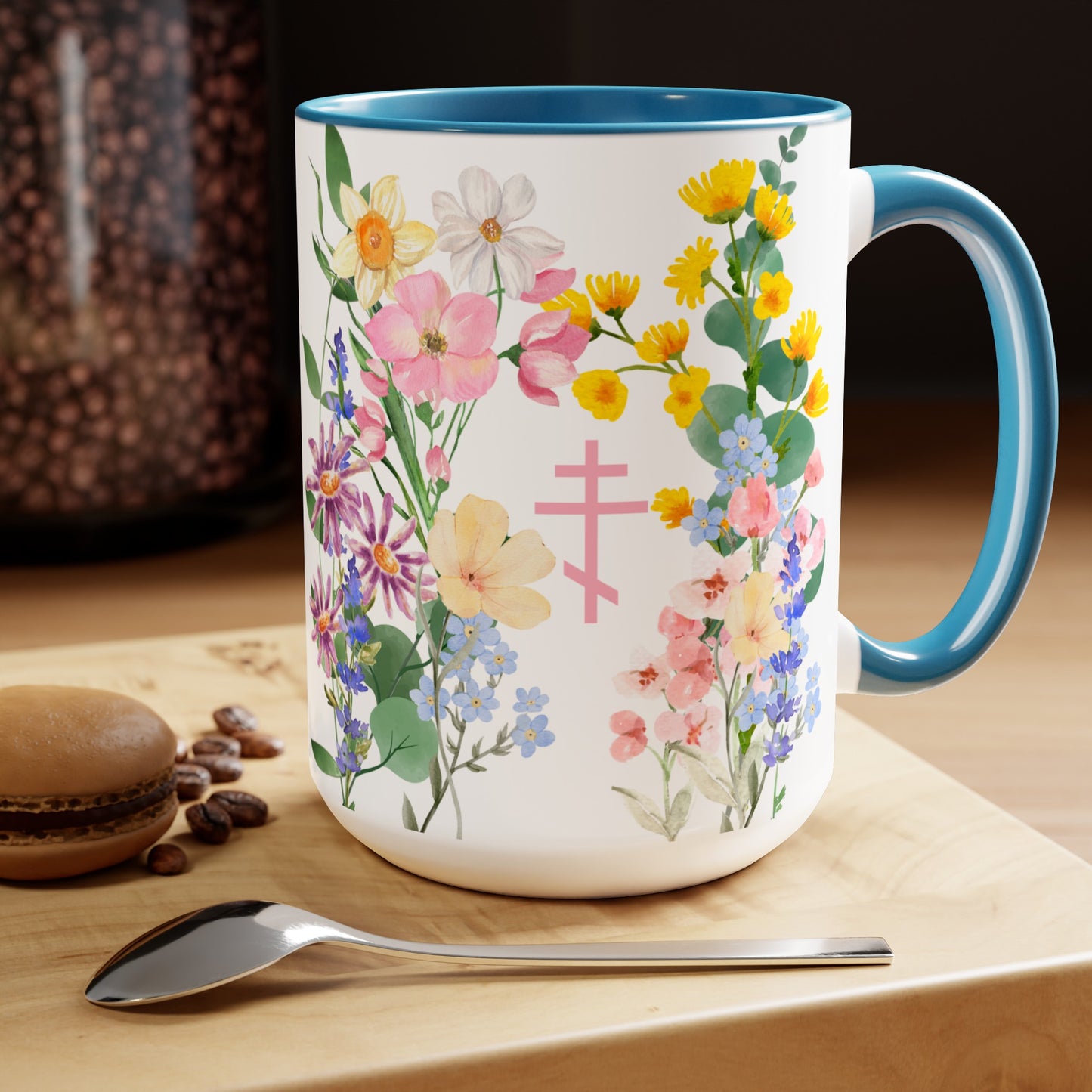 Orthodox Cross Flower Mug