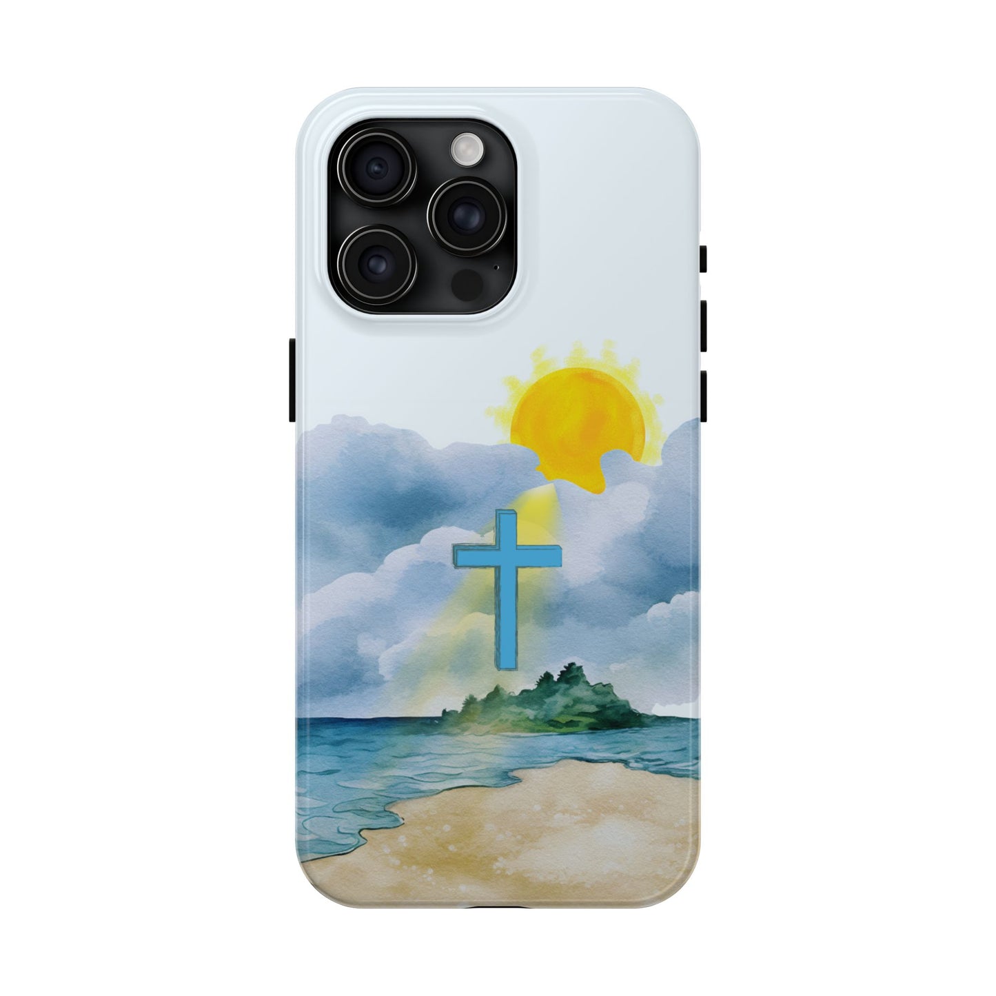 Cross Beach Scene Tough iPhone Case