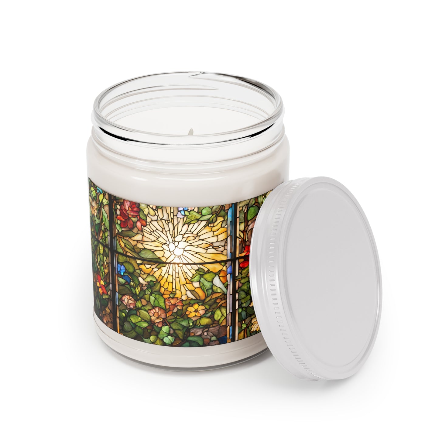 Sunshine Nature Design Faux Stained Glass Scented / Unscented Soy Candle