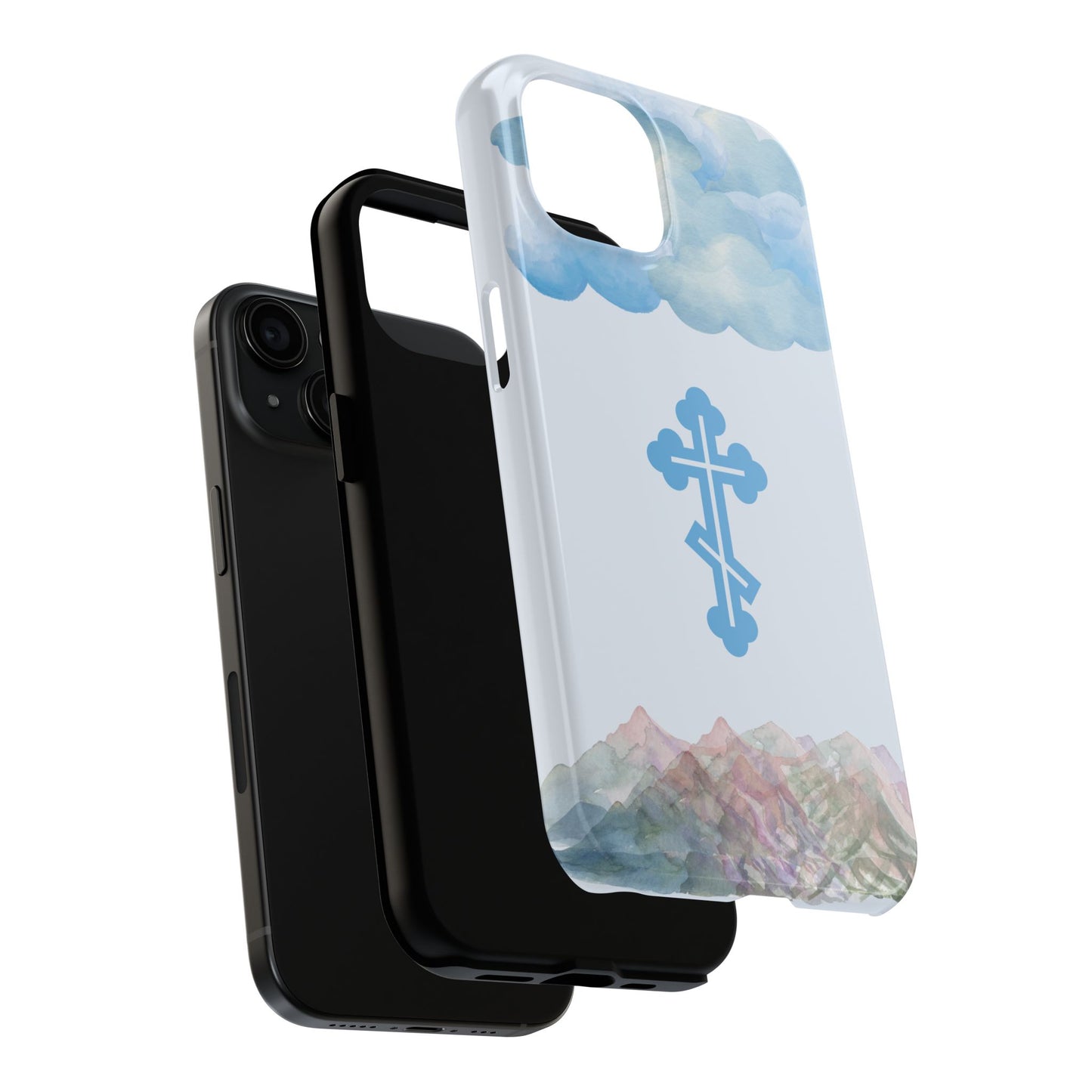 Mountain Clouds Orthodox Cross Tough iPhone Case