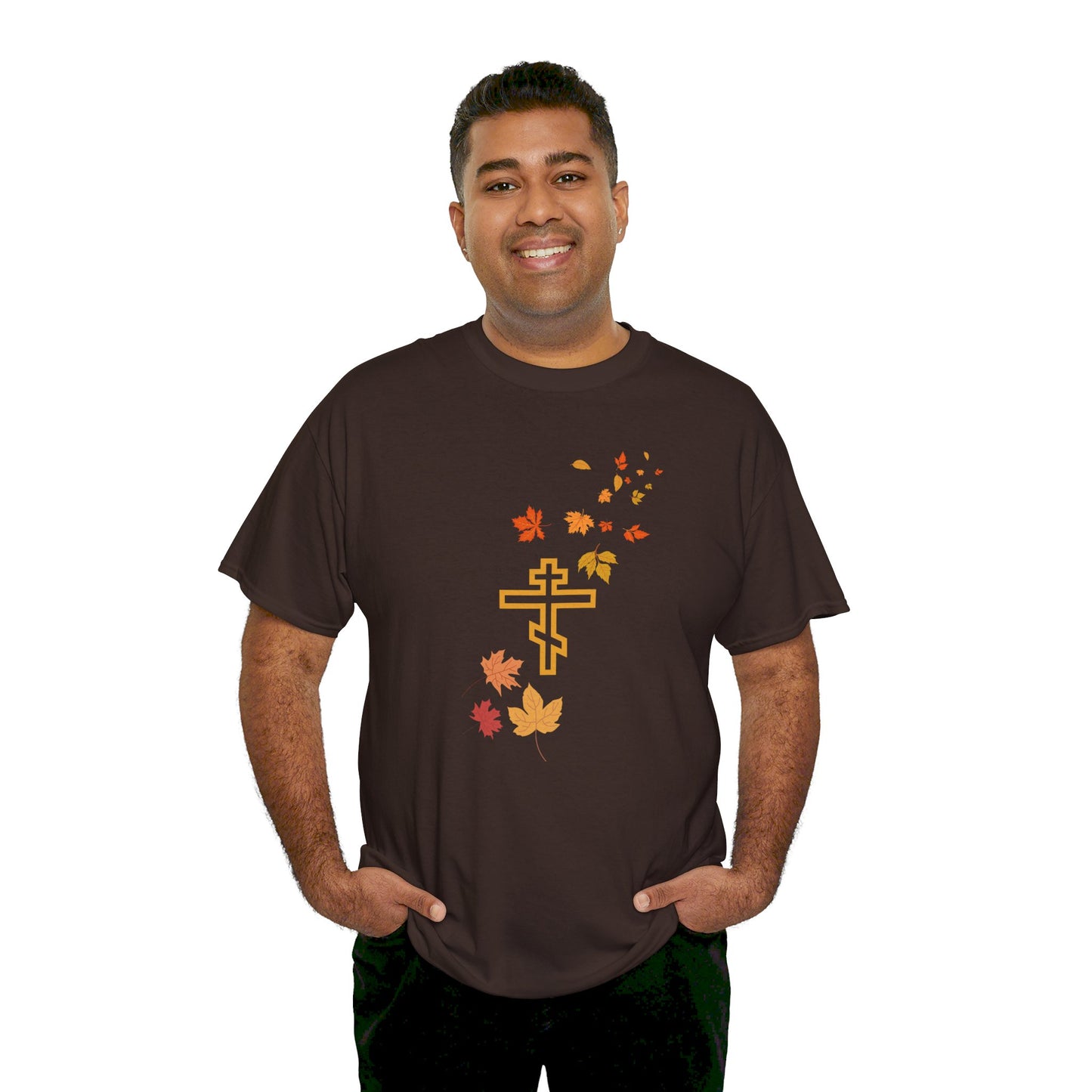 Autumn Leaves Orthodox Cross T-Shirt